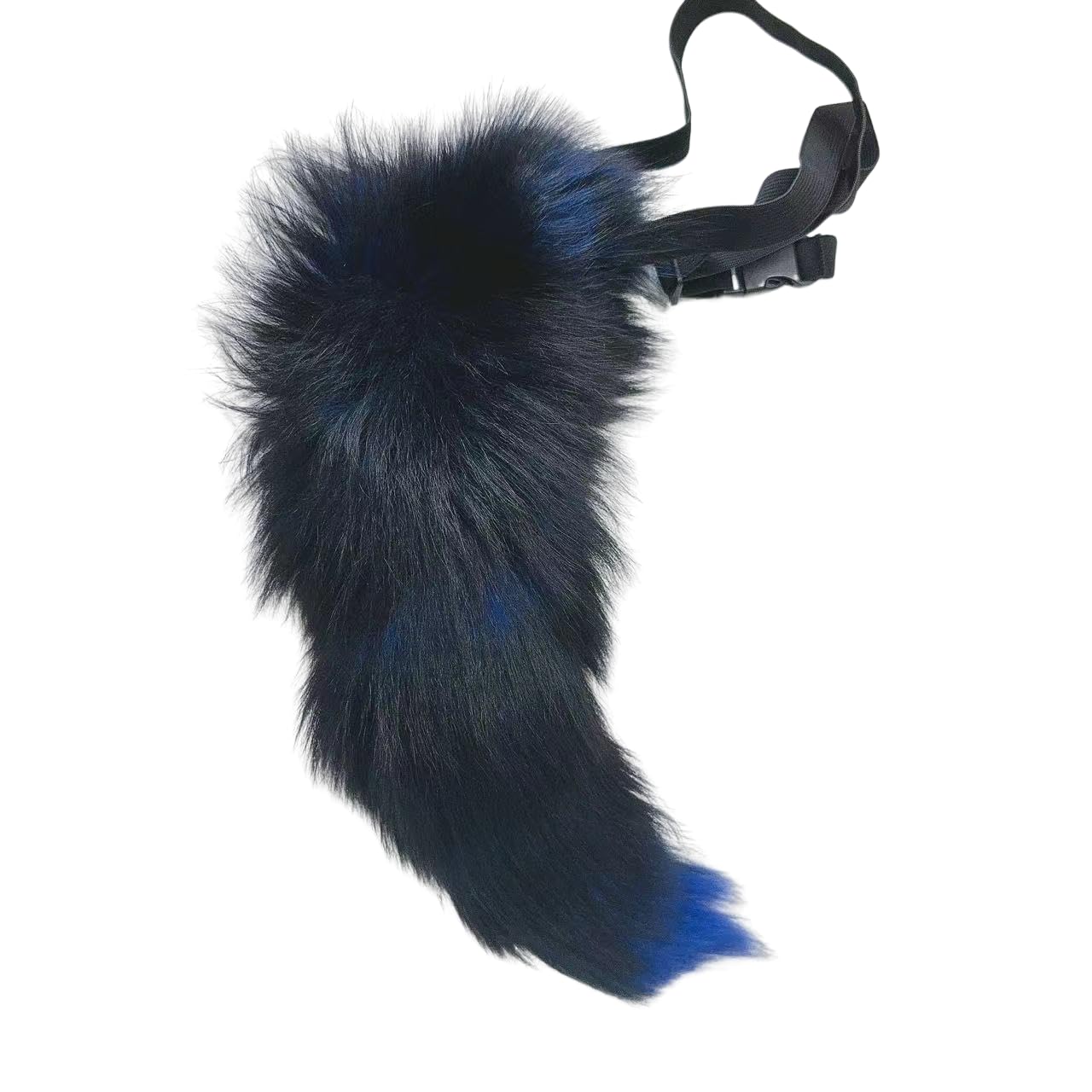 Ekwikzz Wolf Ears Tail Set Fox Wolf Headbands Clips Fluffy Cosplay Costumes, Gothic Punk Accessories for Halloween: Gem D Bu Bl