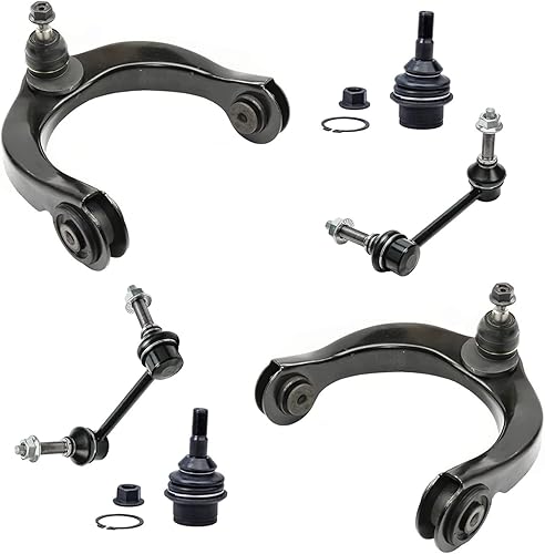 Miniatura 323 de Detroit Axle - Kit de brazos de control AWD para cargador Chrysler 300 Dodge Challenger Magnum, 2 brazos de control superiores delanteros con rótula