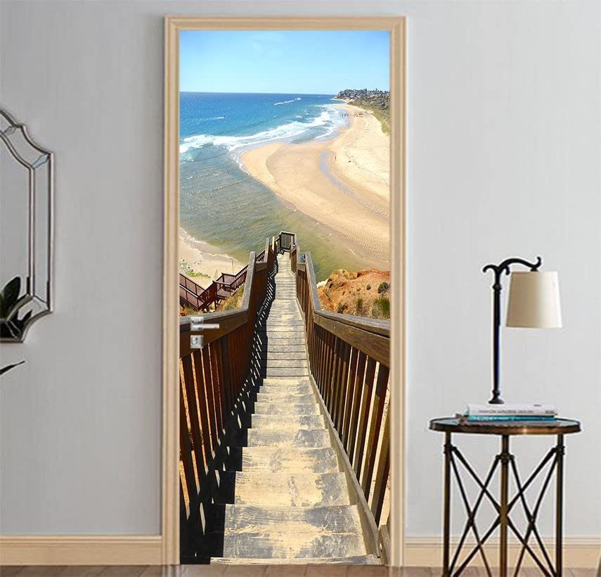 【PVC Impermeabile e Durevole】: Realizzato in PVC autoadesivo di alta qualità, questo poster per porta interna è resistente all’umidità, all’usura e agli urti. Funziona perfettamente come rivestimento decorativo per porte bagno e cucina, garantendo un’ottima adesione e lunga durata