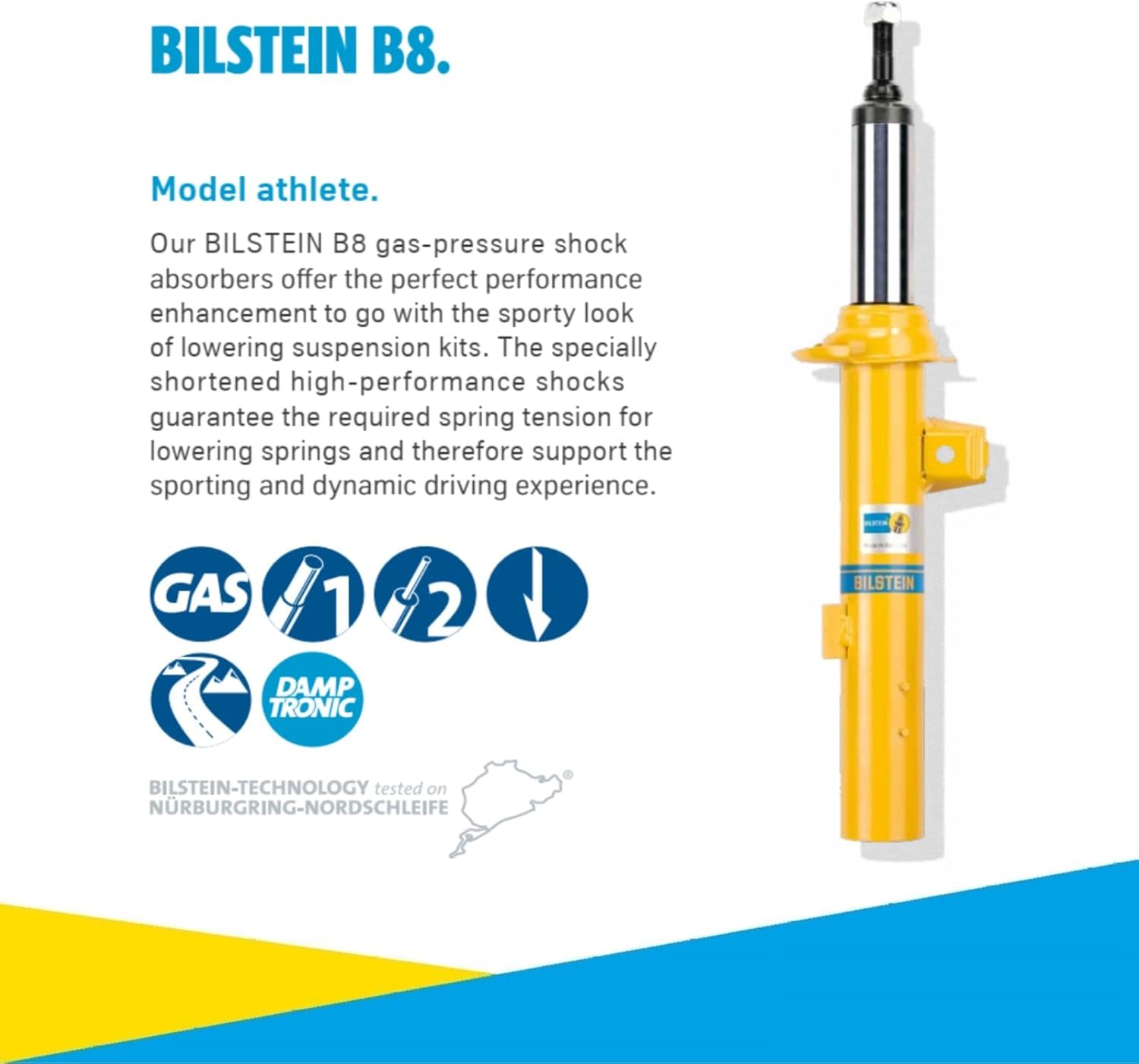 Bilstein Performance Plus Series Set of Front & Rear Monotube Shocks fits 1997 2013 Corvette without Electronic Suspension | TrendsAuto Decal | 24-029773 24-029780