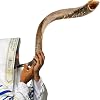 Kosher Jewish Kudu Blowing Horn Instrument Shofar From Israel - Kudu Shofar Angels Musical Instrument - Half Polished Natural Single, 13-19 - Mini