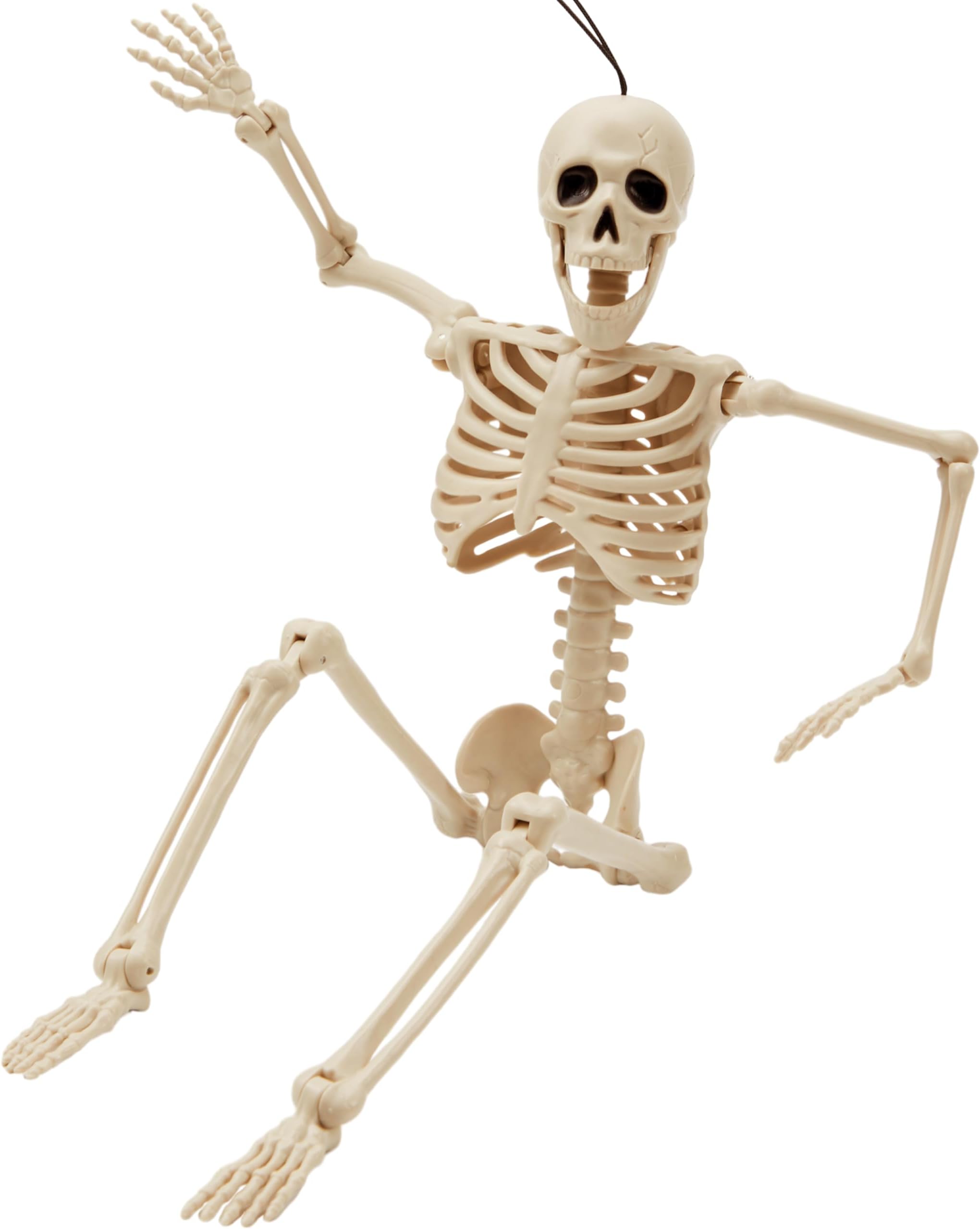 24โ(60.9 cm) Halloween Skeleton Pose-N-Stay Full Body Plastic Bone with Posable Joints for Halloween Party Decoration Photo Prop Indoor and Outdoor