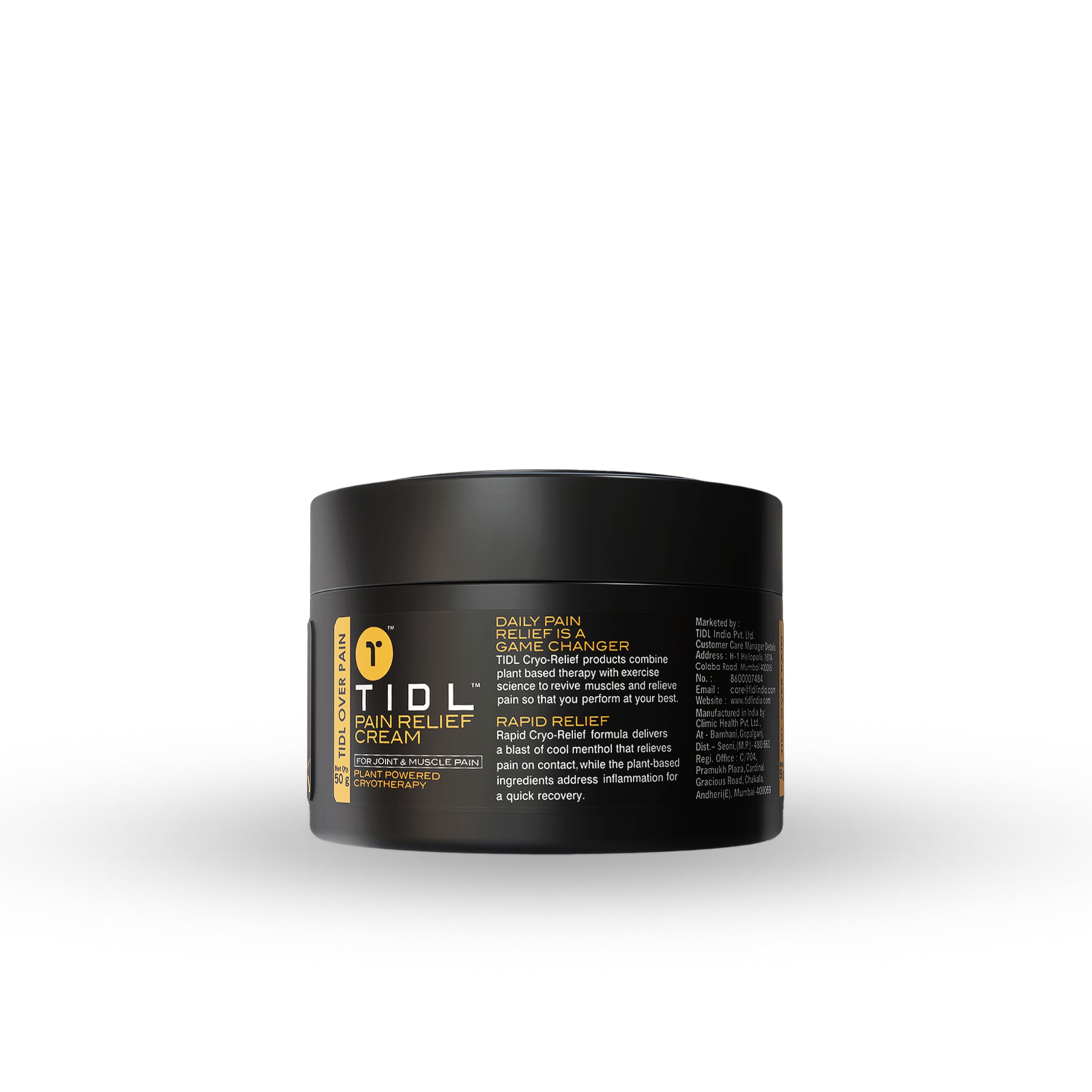 TIDL Cryotherapy Pain Relief Cream - Advanced Pain Relief for Full Body Recovery - Penetrating Menthol Pain Cream, Targeted Pain Relief for Muscle and Joint Pain - Organic Plant-Based Formula (50GM) (B0CVMXV1G7) Amazon Price History, Amazon Price Tracker