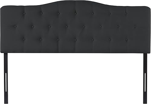 Miniatura 9 de Jessenia - Cabecera capitonada tapizada para cama tamaño Queen, 12 posiciones ajustables, cabecera para montar en la pared, cabecera de tela de