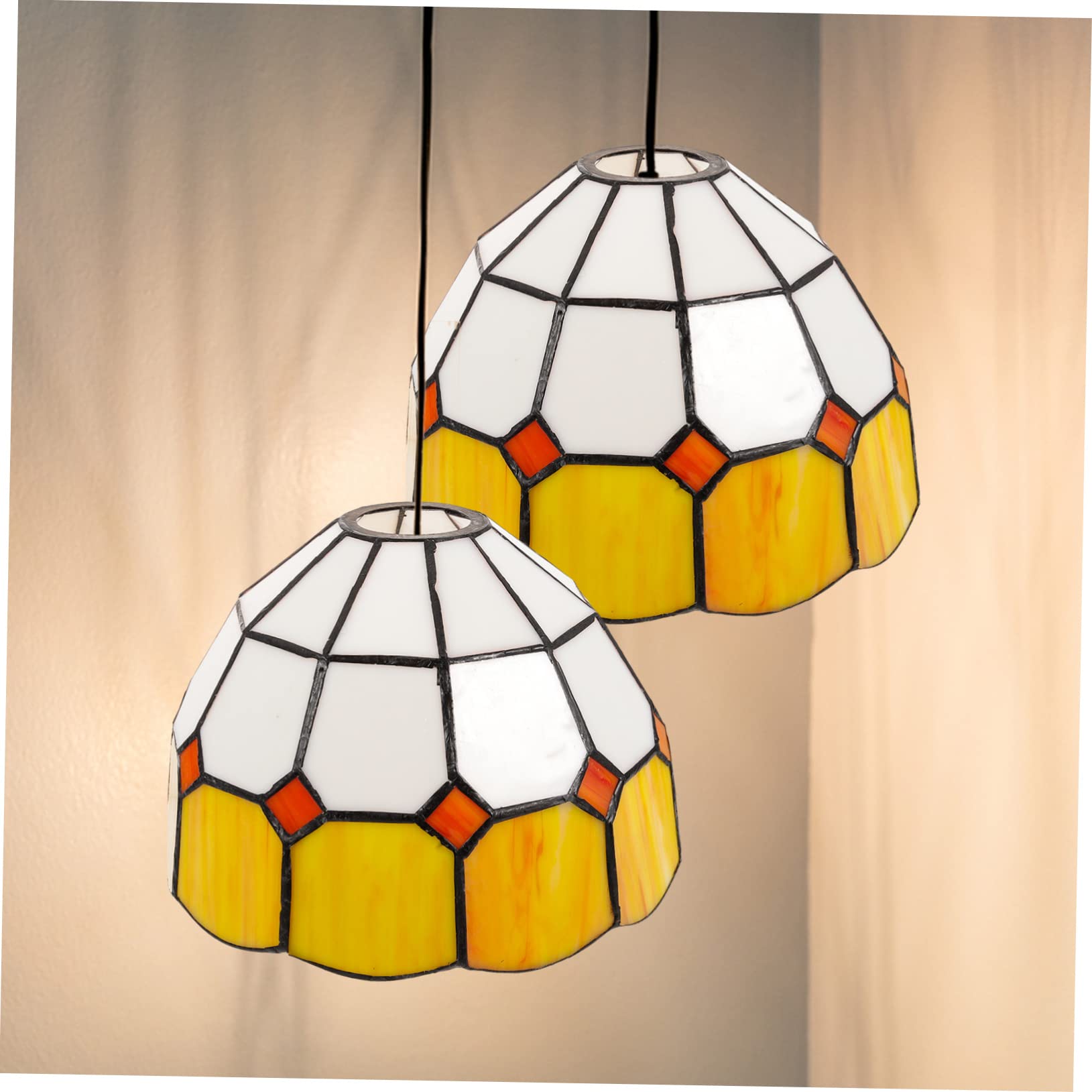 Stained Glass Style Lamp Shade Large Tiffany Lamp Shade Replacement Only  16Inch Stained Glass Lampshade Fit For Table Lamps FLoor Lamp Ceiling  Fixture Pendant Hanging Light Home Office Decoration (Blue Purple Small, image size:1629x1629