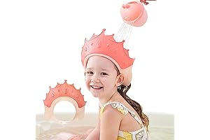 Crown-Shaped Shower Cap Shield for Optimal Baby Hair Protection and Bath Fun