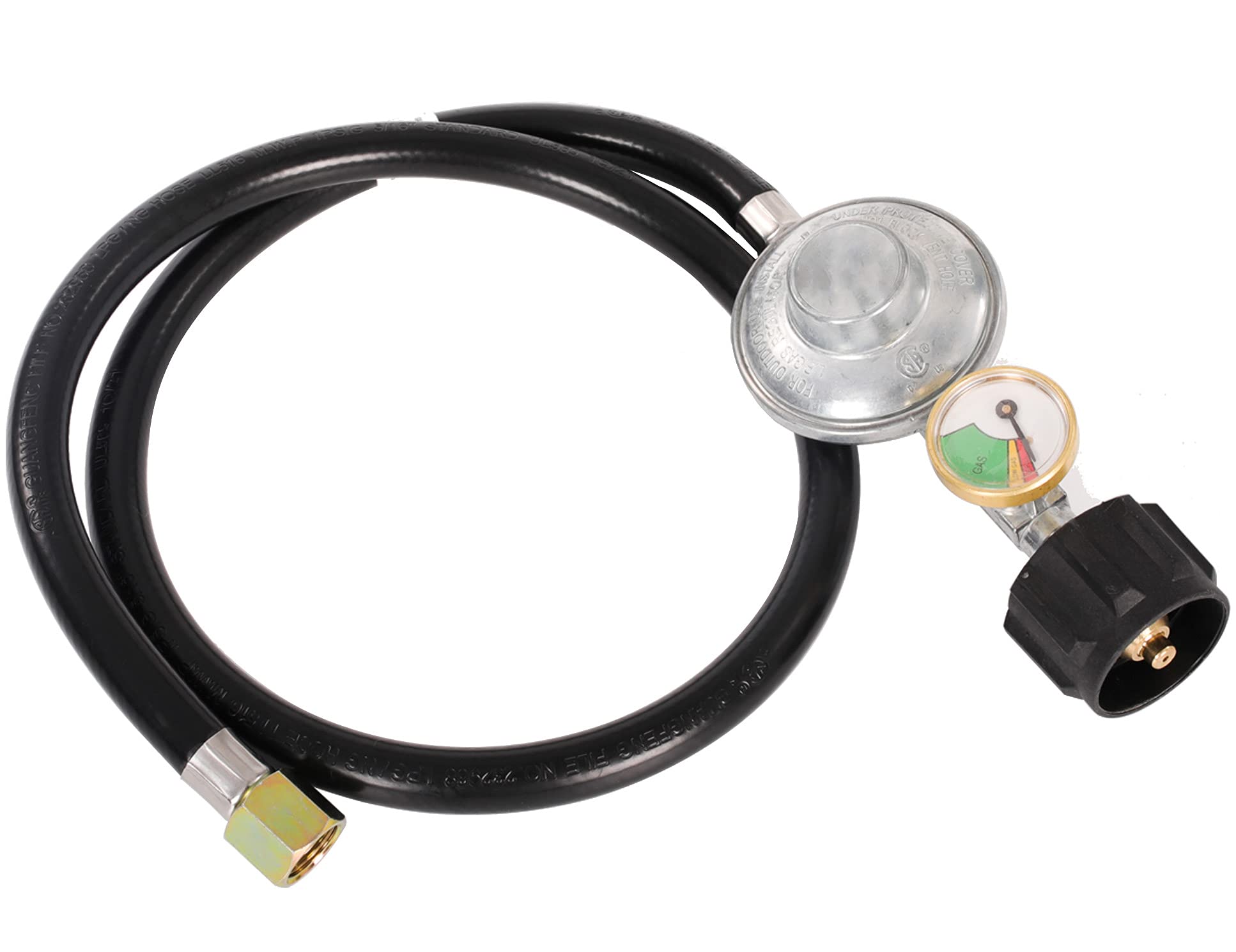 Buy soga life 3 Feet Propane Regulator Hose with Propane Tank Gauge Universal Grill Regulator