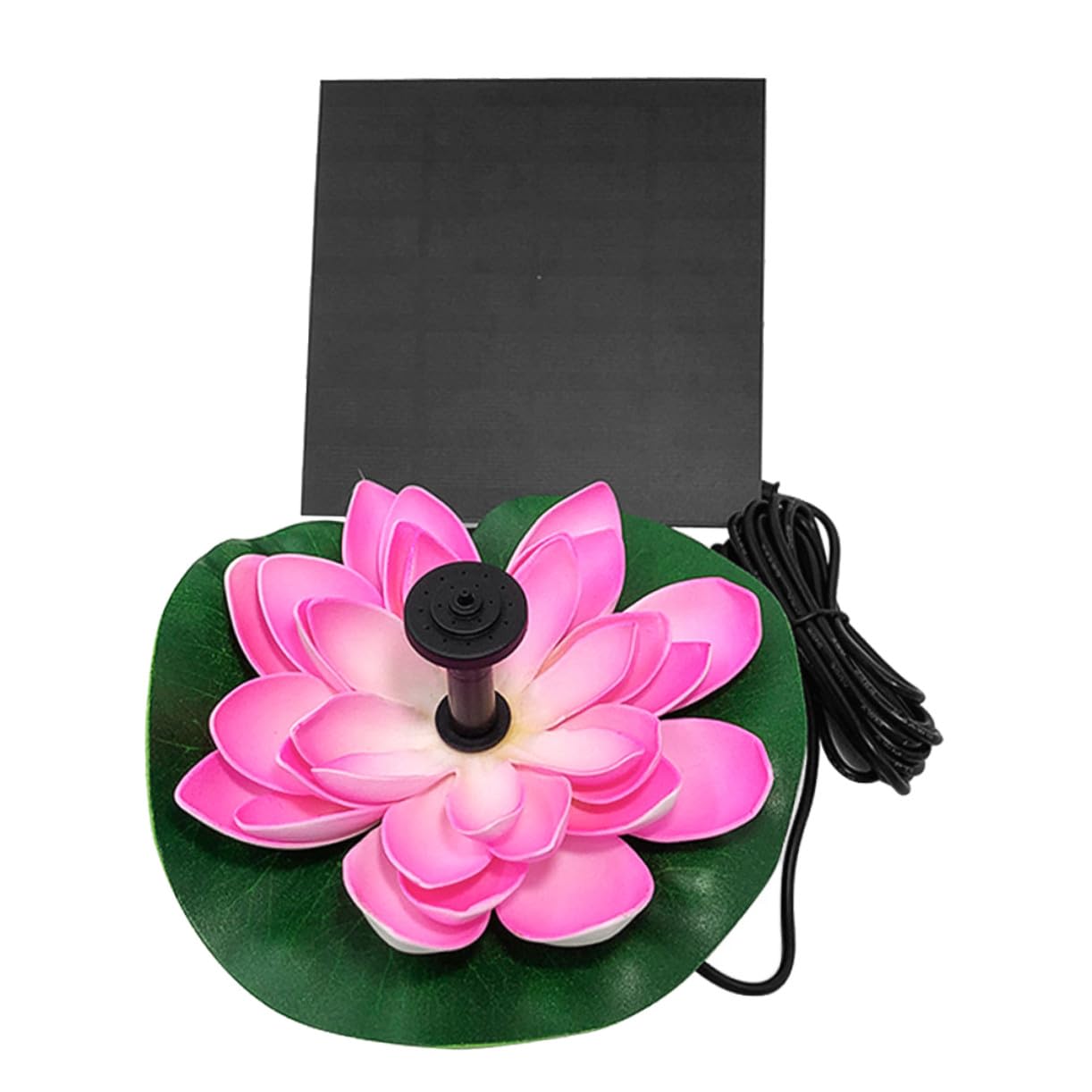 Pompa Solare Pompa per Acqua Piscina e Vasca a Forma di Loto per Fontana da Giardino in Plastica Design Galleggiante per Atmosfera Estiva e Decorazione