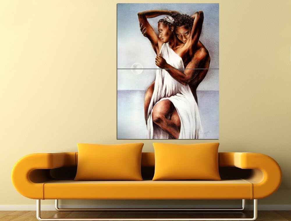 PhotoSight African American Love Hot Painting Art 47x35 Huge Giant Print Poster
