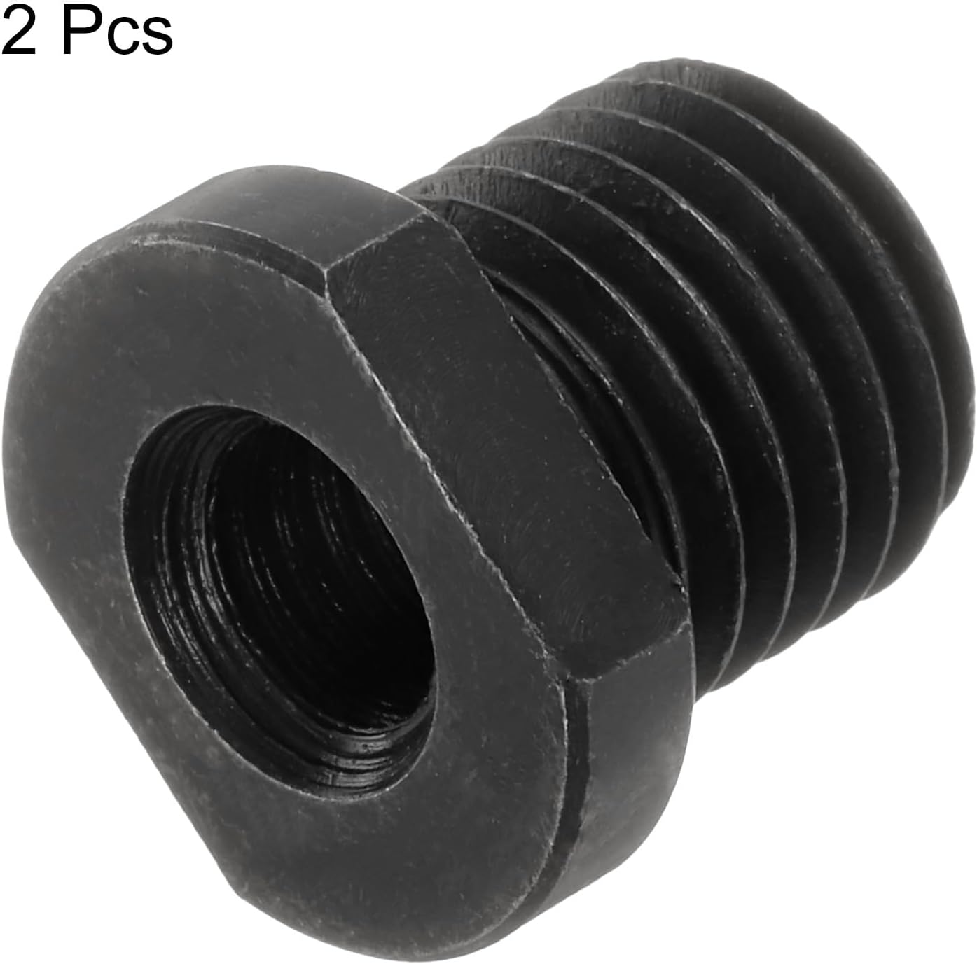 HARFINGTON 2pcs M10 Female to M14/M16 Male Adapter Polisher Adaptor Connecting Angle Grinder Attachment Thread Adapter Conversion Tool for Diamond Core Bit Polishing Pad Wheel, Black
