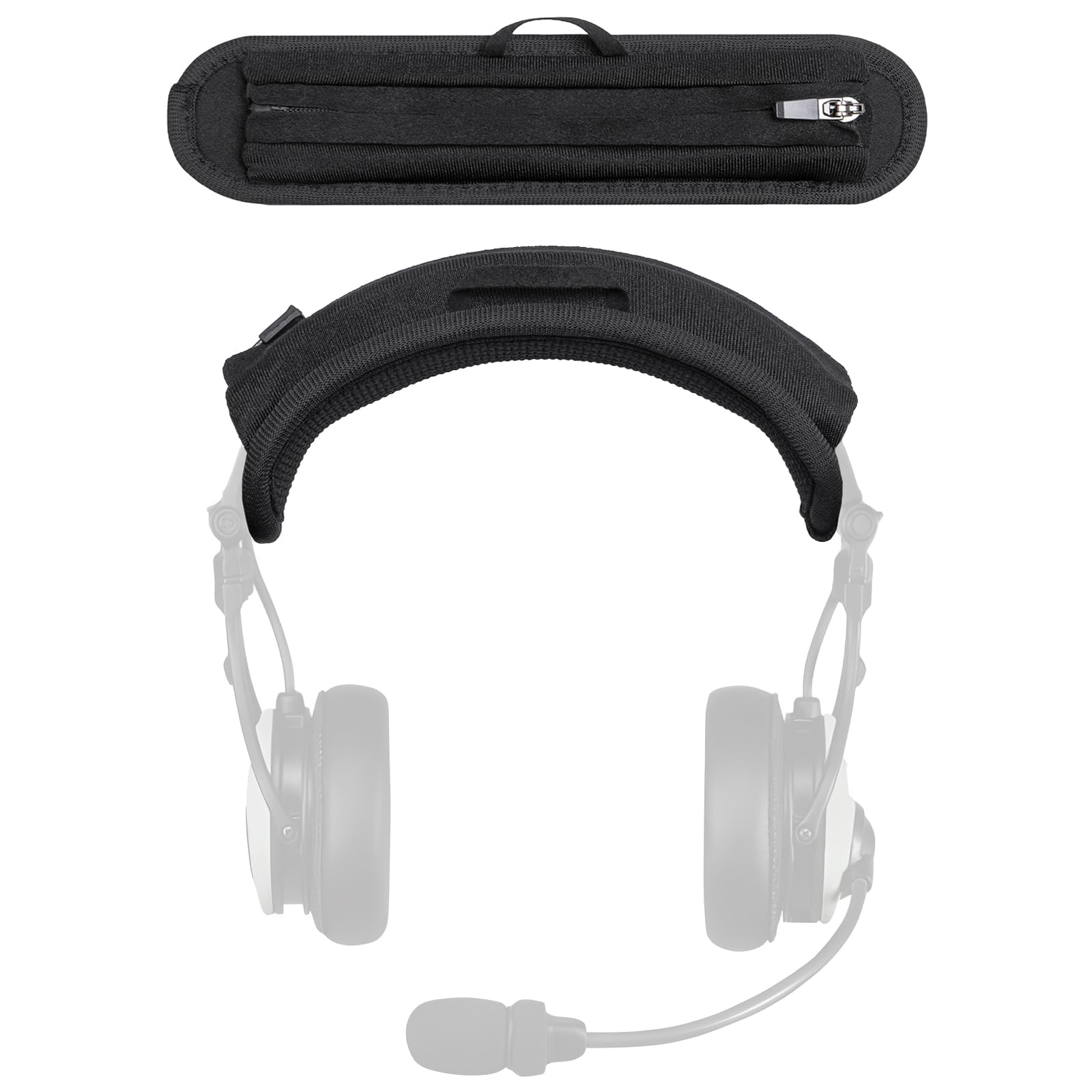 Headband Cushion Cover Compatible with David Clark DC ONE-X XA XH XP, DC ONE-X Series and DC PRO-X2, DC PRO-X, DC PRO Series Aviation Headsets, 6mm Thick Cushion, with Hanging Loop