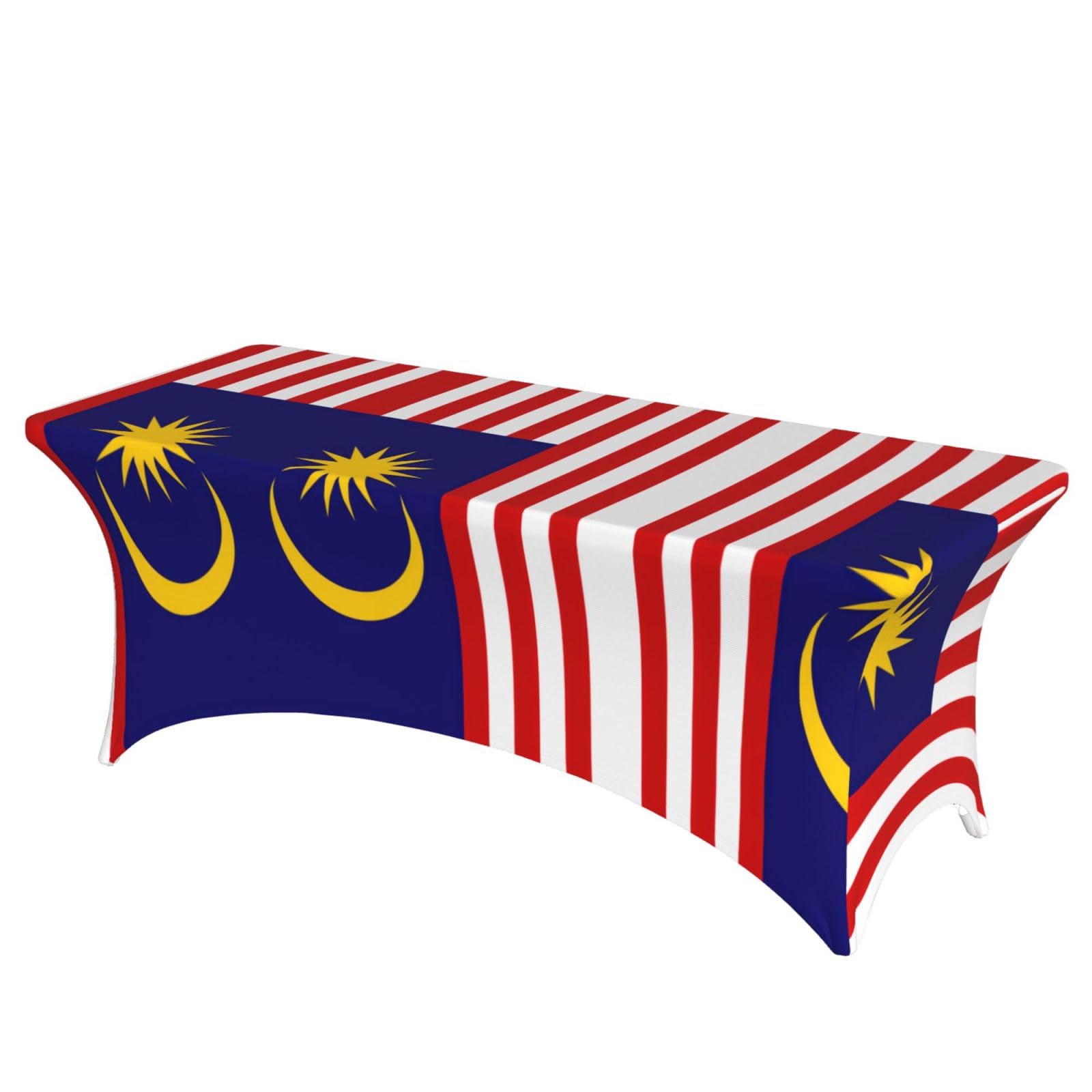 Nappe extensible drapeau Malaisie lavable et infroissable pour banquet