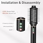 TANSHINE 5 en 1 Brosse sèche-cheveux professionnelle & Multi-Styler avec 110,000 RPM,Brosse à souder ionique pour séchage rapide, séchage, étirage, volumétrie, enroulement automatique Air Styler, Noir