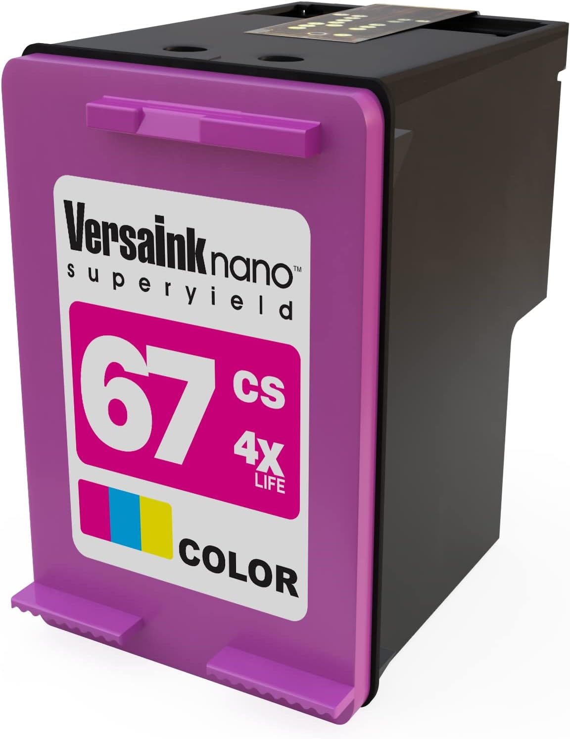 VersaInk-Nano 67 CS Tri-Color Ink Cartridge - Compatible with HP 67 Tri-Color