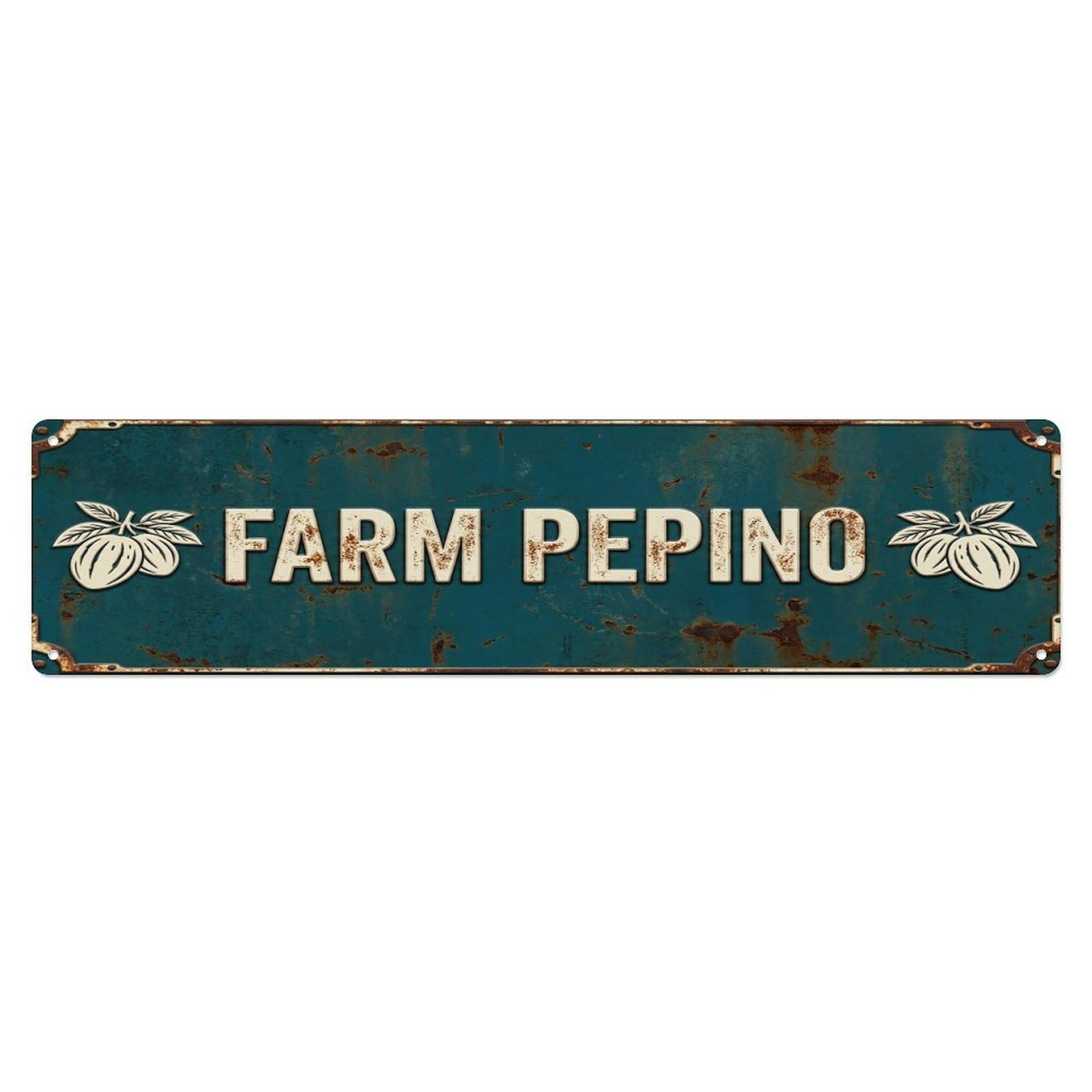 FARM PEPINO Vintage Fruit Rustic Farmhouse Metal Tin Sign