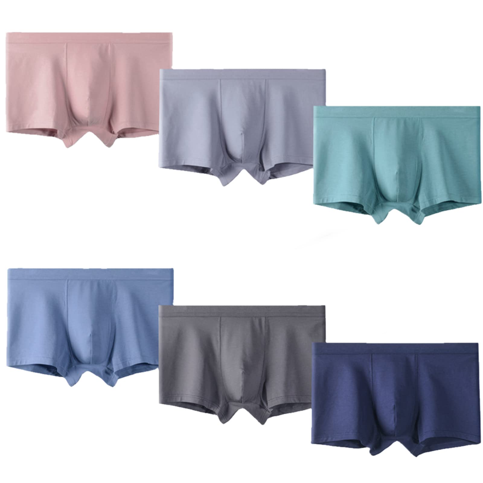 Calzoncillos Hombre Paquete De 6 80S Pima Cotton Men Ropa Interior Juvenil Boxeador Inconsútil