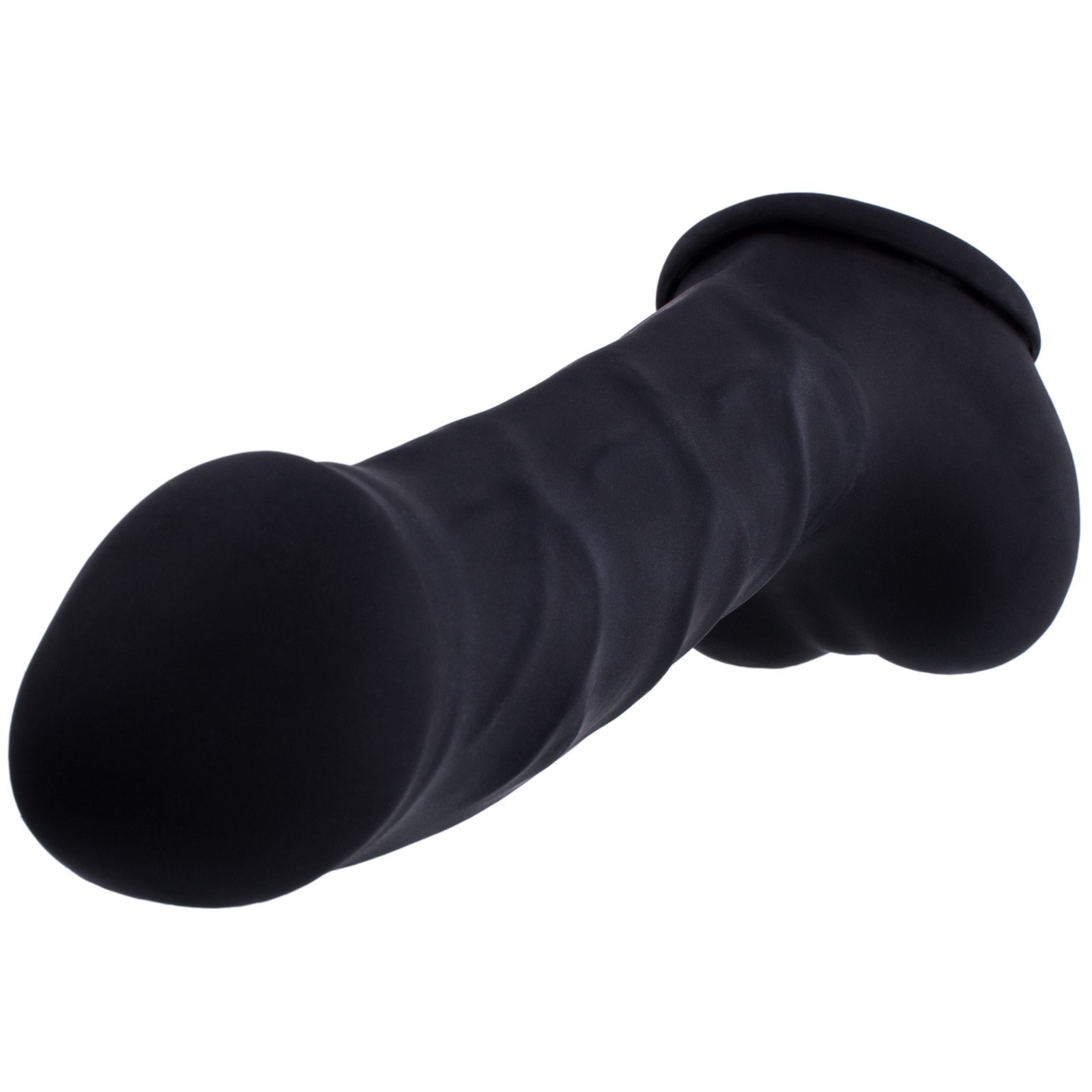lattice guaina pene Carlos nero Lunghezza del pozzo: 15 cm - Penis sleeve con scroto e glande marcato