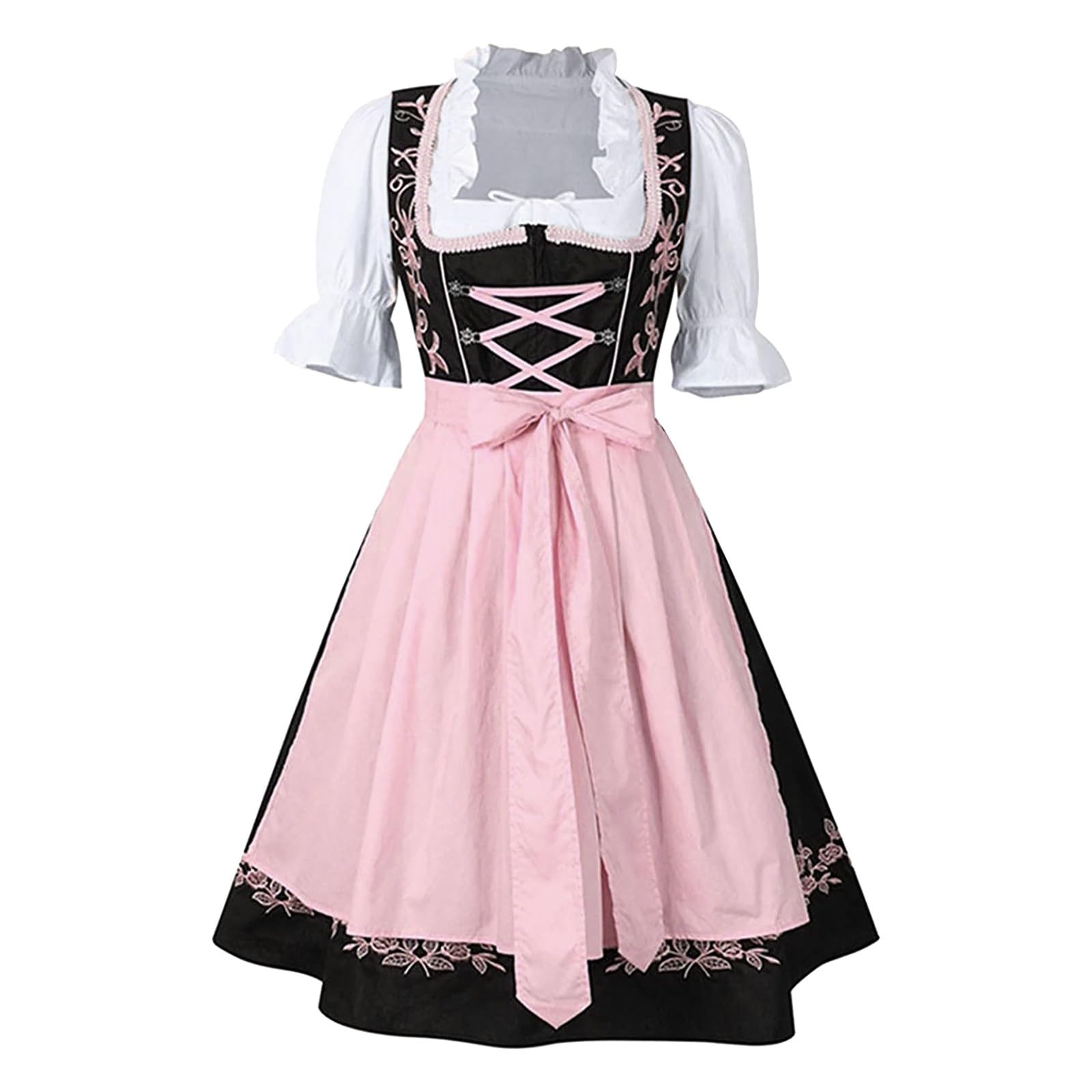 Dirndl & Dirndl-Sets Für Damen Kurzarm Trachtenrock Trachtenmode Tachtenkleid Billig Spitze Germandress Dirndl Lang Oktoberfest Und Feierlichkeiten