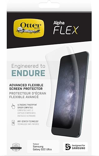 OtterBox ALPHA FLEX - Protector de pantalla transparente para Galaxy S22 Ultra (GEN 2) OtterBox ALPHA FLEX - Protector de pantalla transparente para Galaxy S22 Ultra (GEN 2)