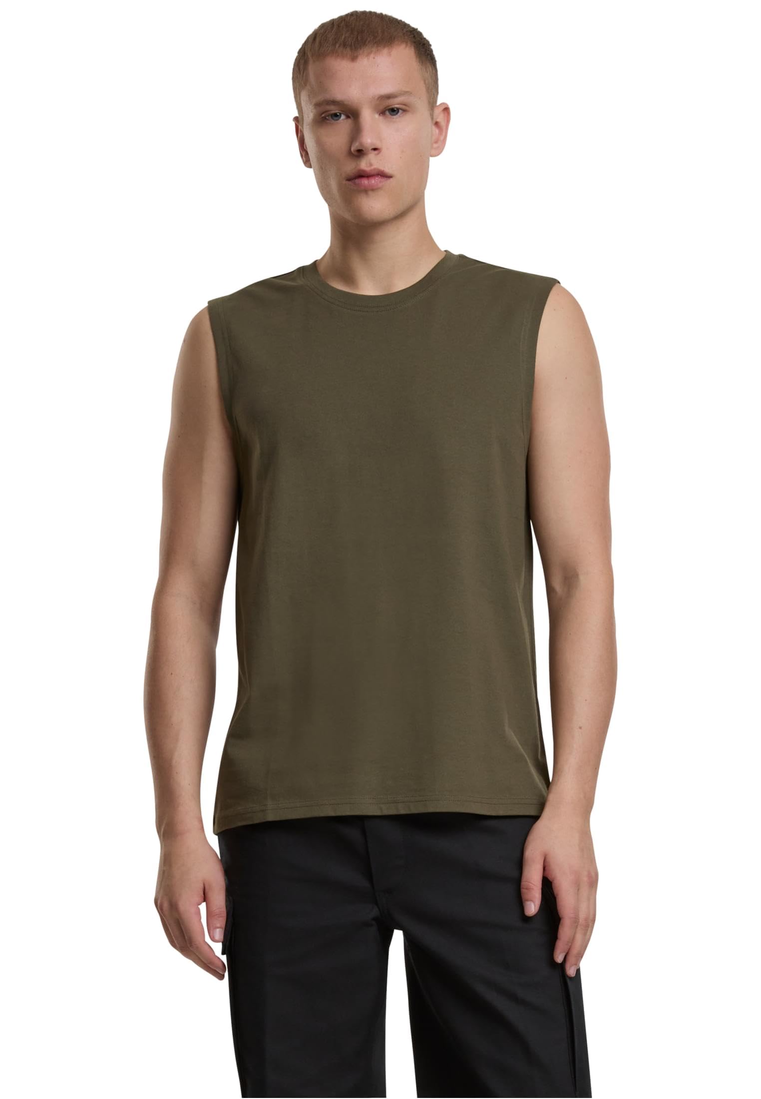 Brandit Men's T-Shirt Sleeveless, Olive, 5XL