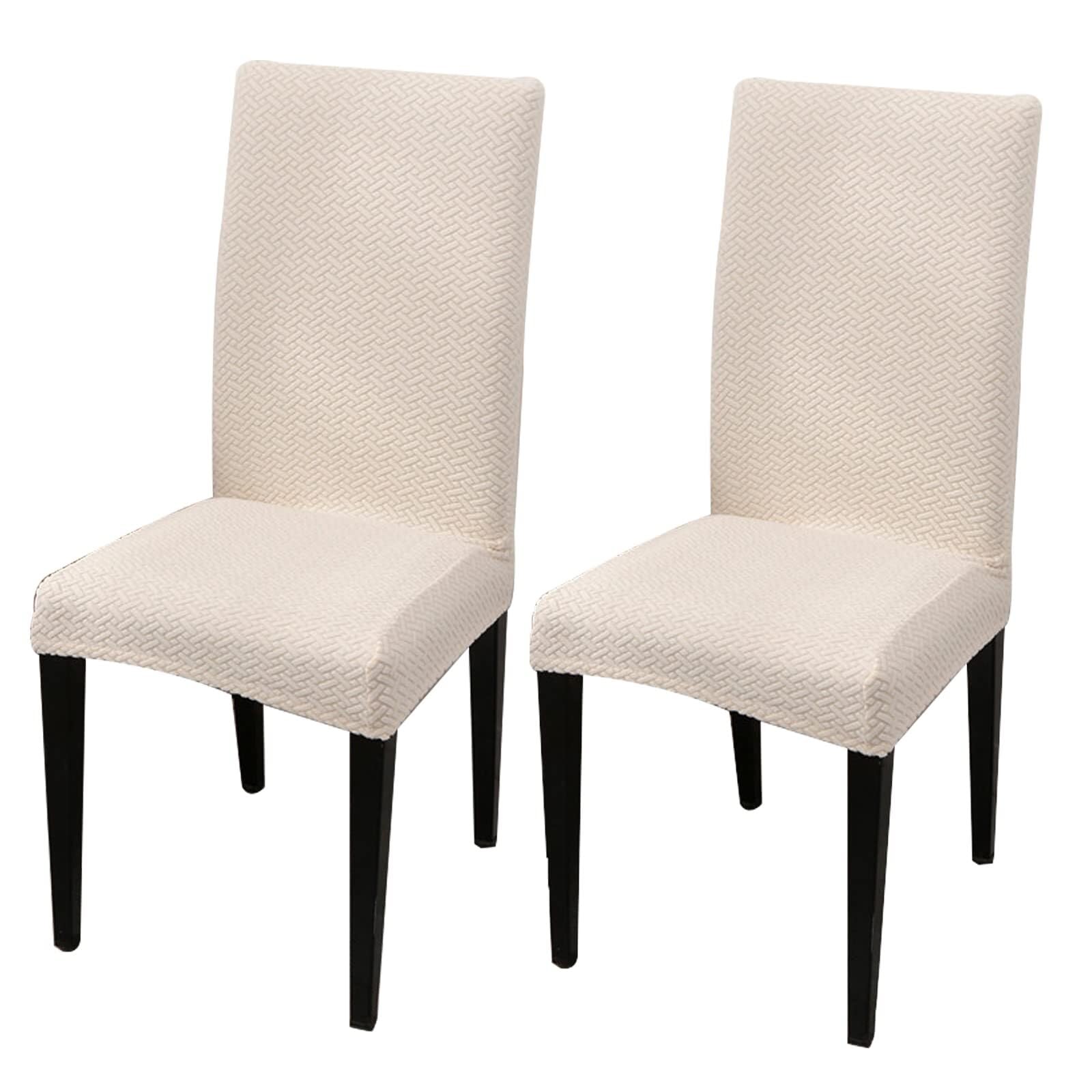 NMVAWIPT Stretch Dining Chair Covers, Removable Washable Elastic Slipcovers, Ideal For Kitchen, Room, Wedding, Hotel, Banquet(21#,2pcs)