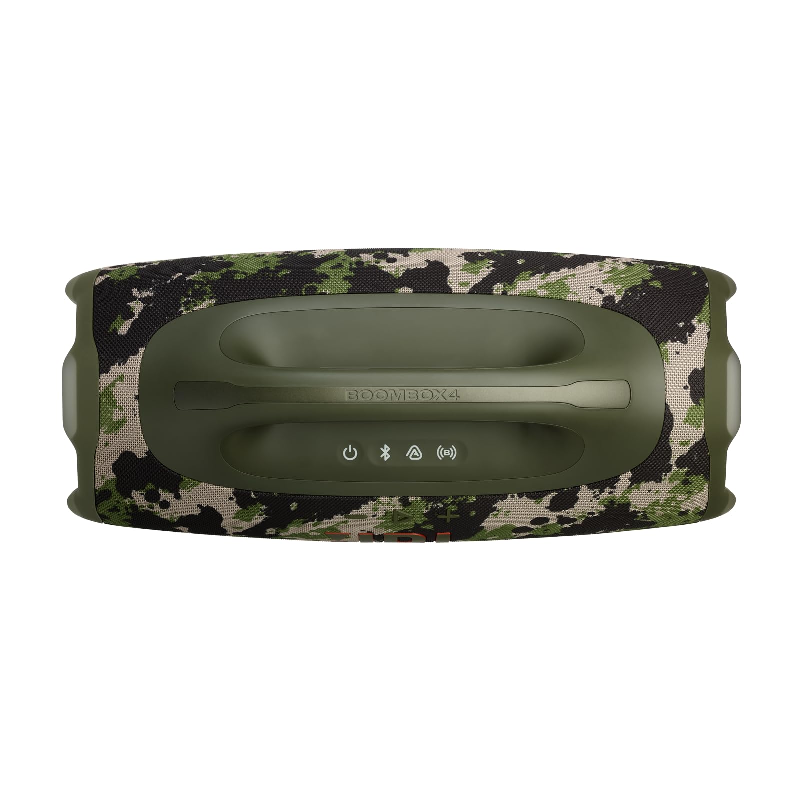 JBL Boombox 4 Tragbarer Bluetooth Lautsprecher, JBL Pro Sound mit AI Sound Boost, IP68 Wasser- und Staubdicht, Bis zu 34h Wiedergabe, Auracast Multi-Speaker, 2 Bass-Boost-Modi, Camouflage