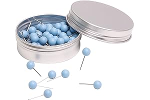 Tupalizy 100PCS 1/4 Inch Blue Pins: Small Round Head Map Tacks for...