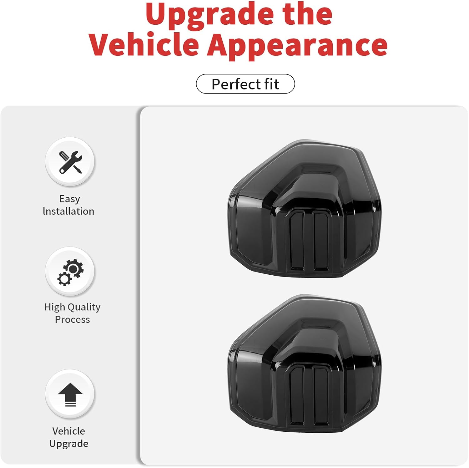 Tail Light Taillight Lamp Guard Cover Compatible with Toyota 4Runner 2024-2026+, Rear Light Frame Exterior Accessories Kit 2Pcs (Smoked Black)