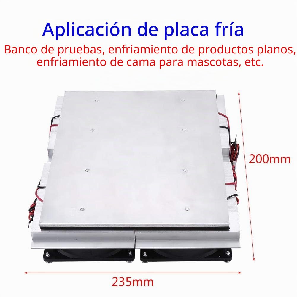 Refrigerador termoeléctrico de placa fría Peltier semiconductor alto rendimiento 240W con ventilador negro