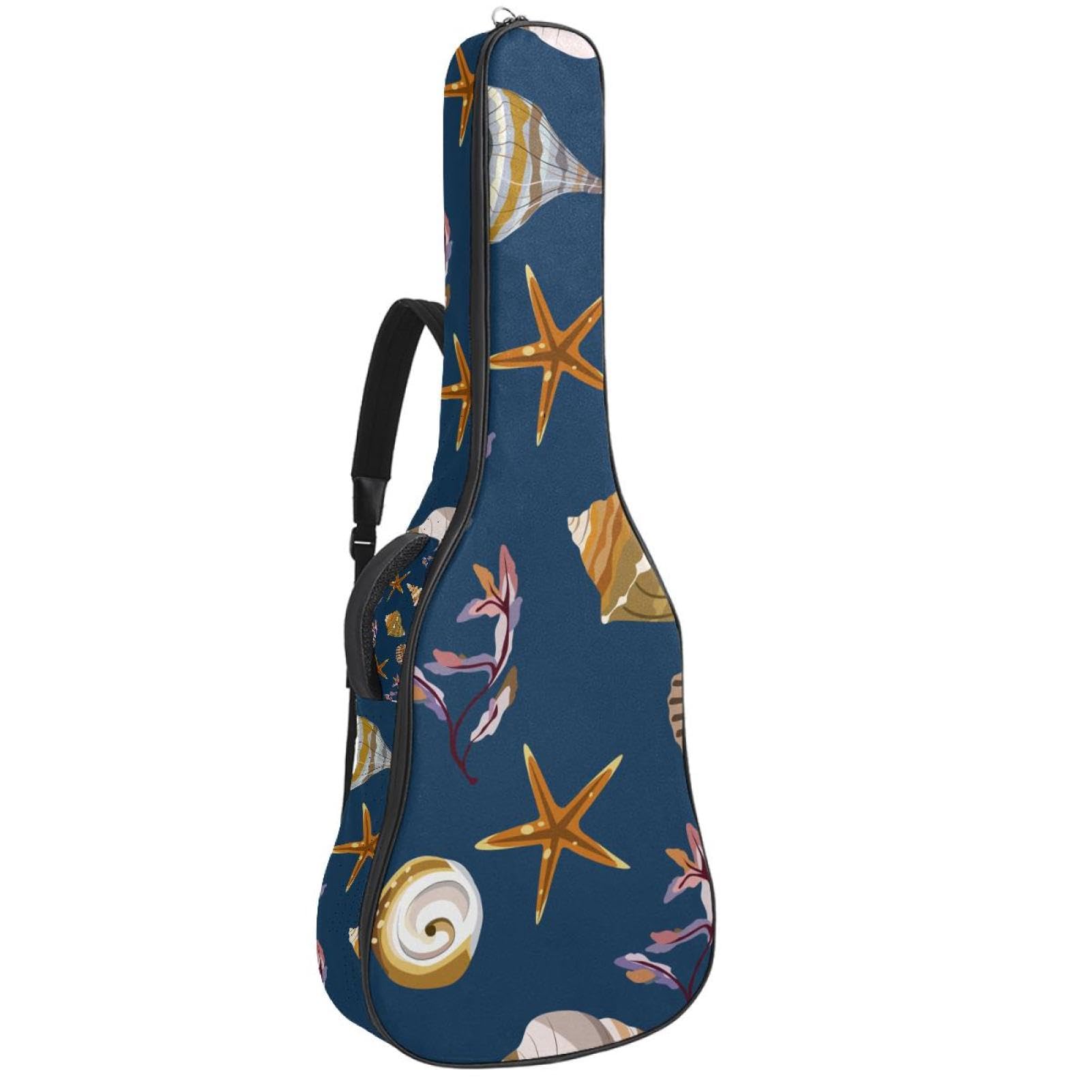 Torba na gitarę akustyczną Wodoodporny plecak na gitarę Gruba miękka wyściełana skorupa Klasyczna obudowa na gitarę, wielobarwny, 42.9x16.9x4.7 in, Organizer do torby