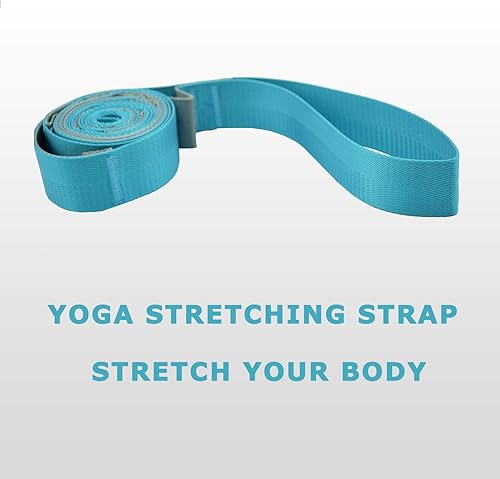 Miniatura 10 de SANKUU Correas de yoga con correa de estiramiento con 12 bucles, póster de entrenamiento, correas para estirar, equipo de terapia física, bandas