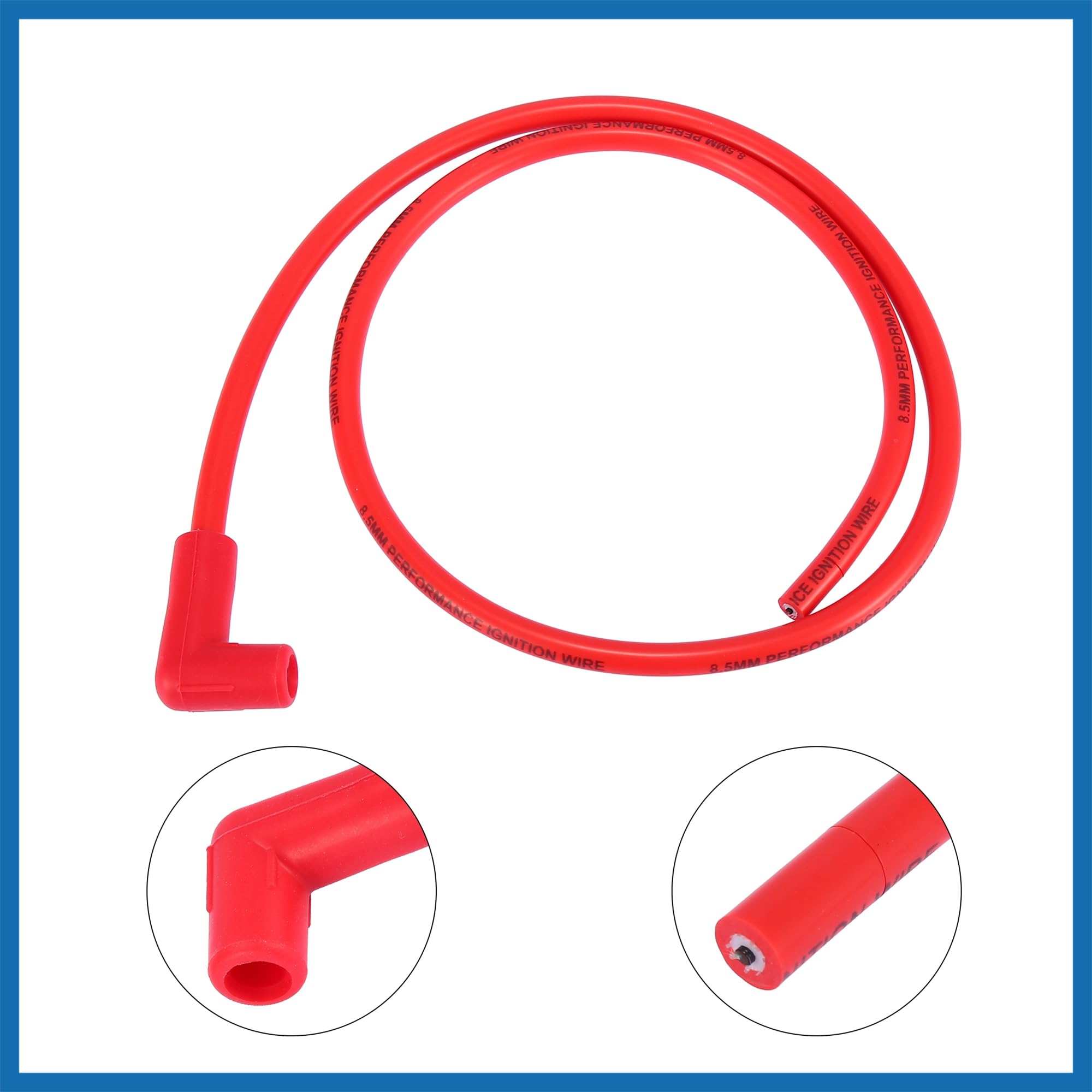 A ABSOPRO Veicolo 8mm Universale Scintilla Spina Accensione Cavo Rosso Set ricambio Sostituzione dell'articolo