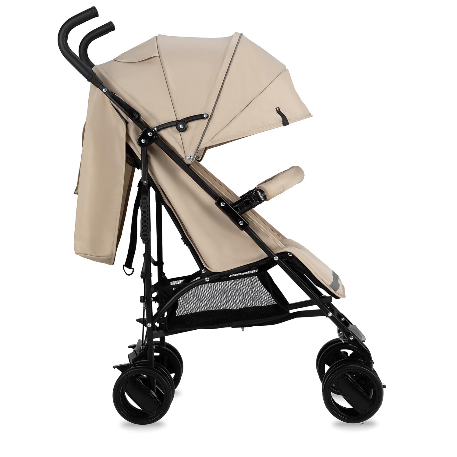 MoMi AKIRA Silla de paseo para niños a partir de 6 meses (hasta 15 kg), arnés ajustable de 5 puntos, bolso, cesta de la compra, protector de lluvia y mosquitera.