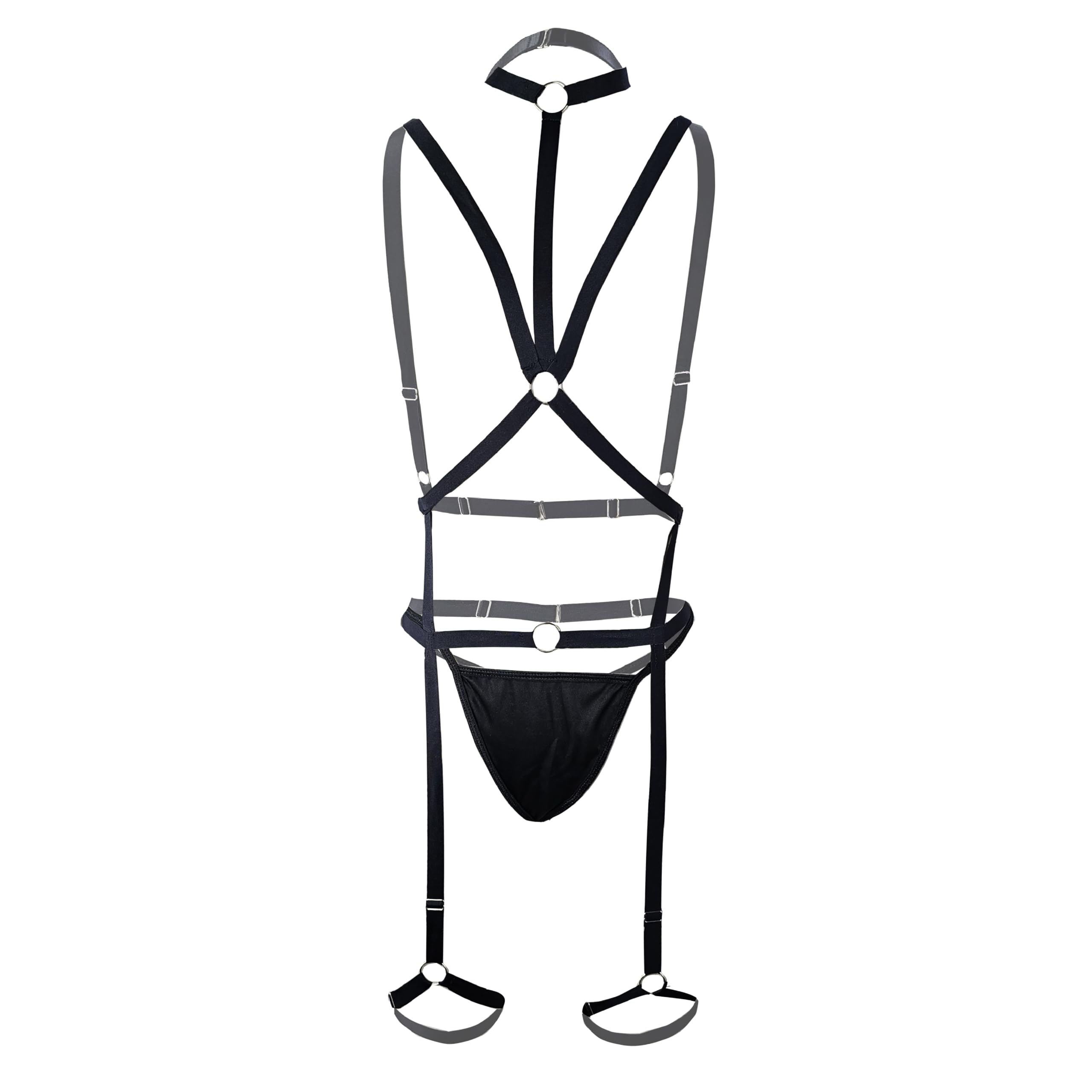Womens Harness Only Strap Lingerie Set (Pack 0f 1)-image-9