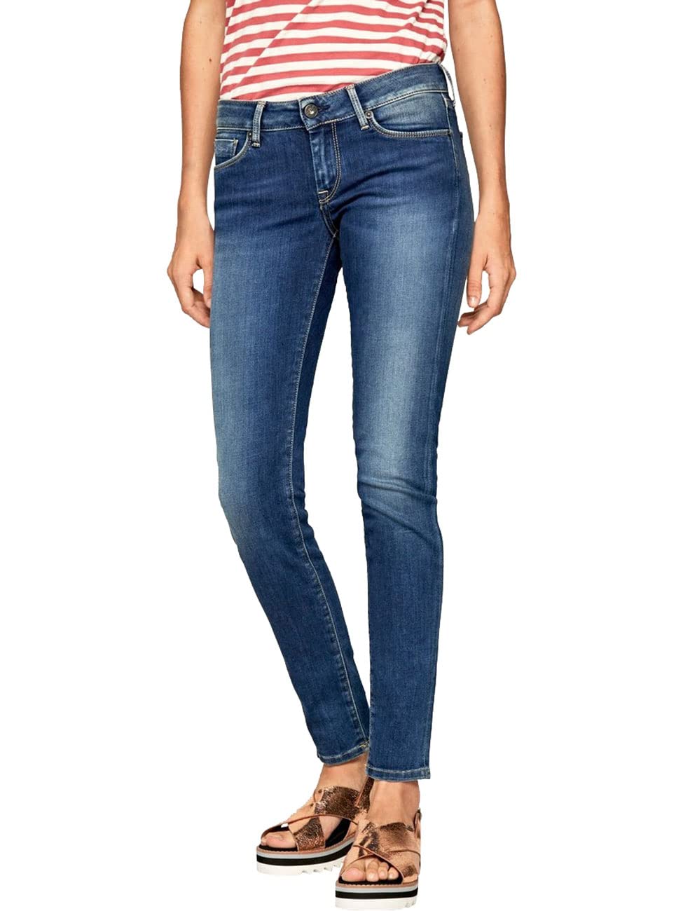Pepe Jeans Damen Soho Skinny Jeans, Blau (Denim-Z63), 25W / 28L