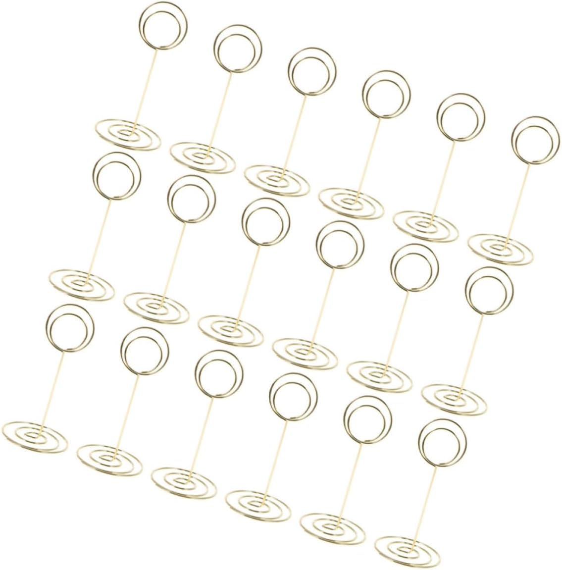 30pcs Creative Memo Clip Holder for Desk Vertical Iron Golden