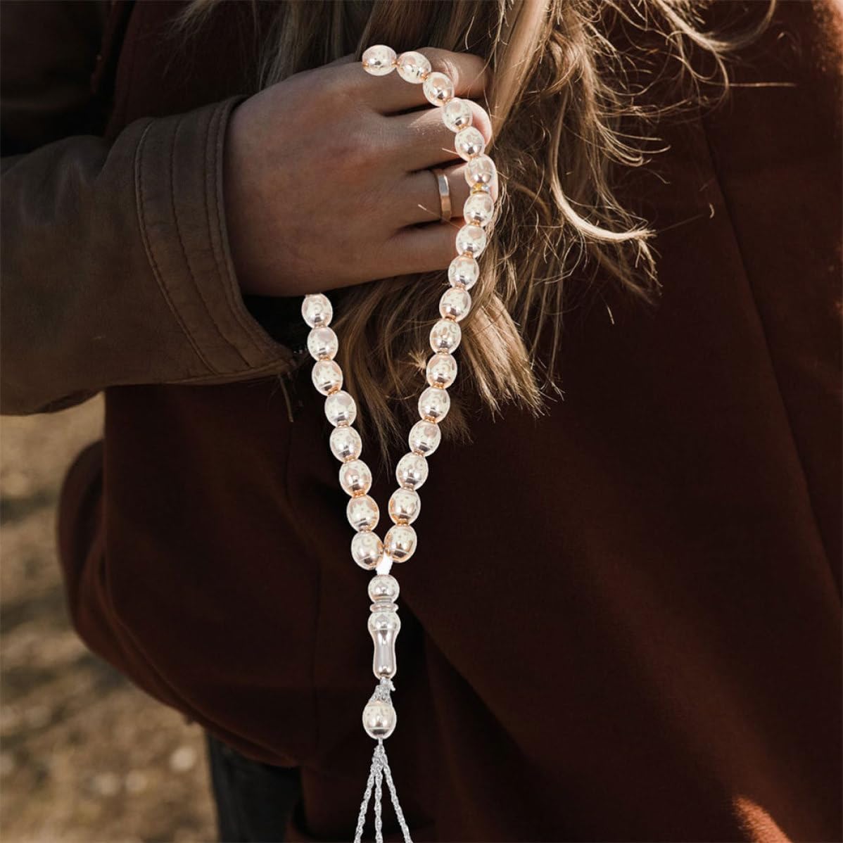 2pcs Acrylic Prayer Beads Rosary Bracelets for Men Women image 5