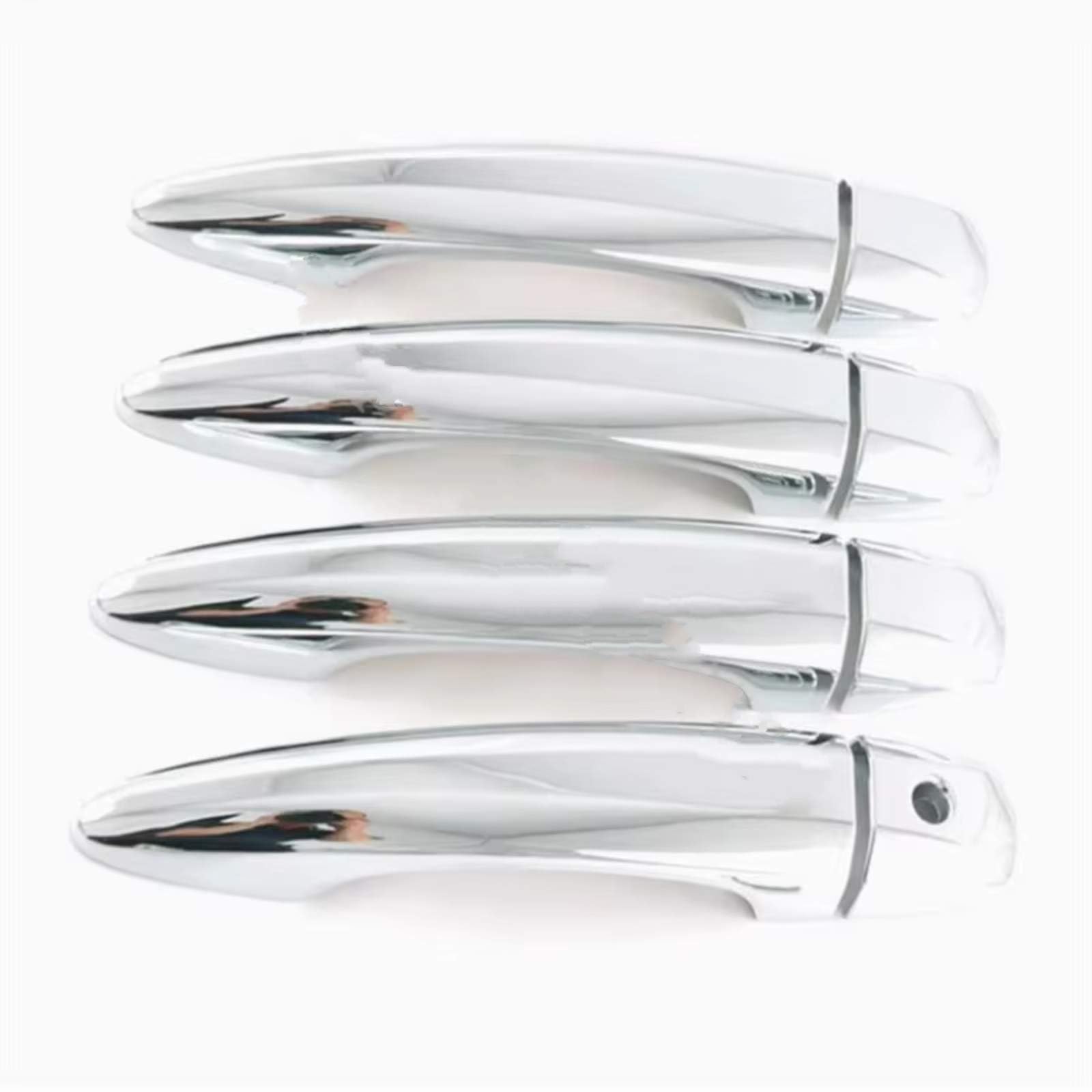 JJRFVBGT Door Handle Trim Compatible with Nissan for Qashqai J12 2023 2024 2025 ABS Trim Chrome Accessories Bowl Car Exterior Door Handle Housing