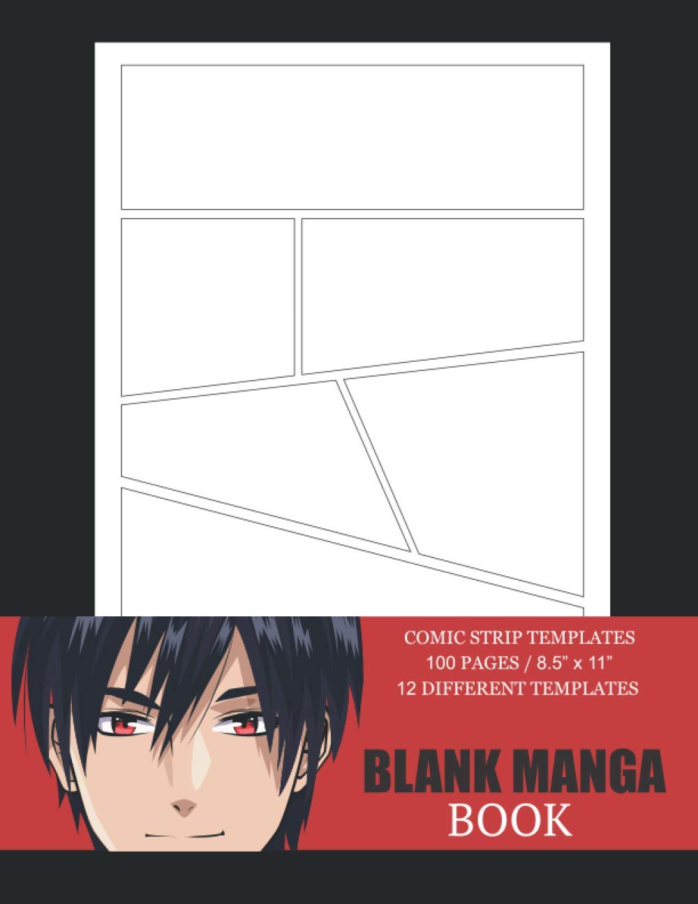 Blank Manga Book: Large | Manga Storyboard Sketchbook | Comic Strip Templates to Draw your Own Comics | Variety of Template Layouts | Blank Comic ... and Stories | Gift Idea for Anime Lovers