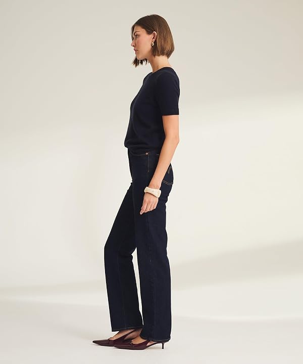 NAADAM, Lightweight Cashmere Short Sleeve Sweater, Navy, S by NAADAM - Used condition - Image 2