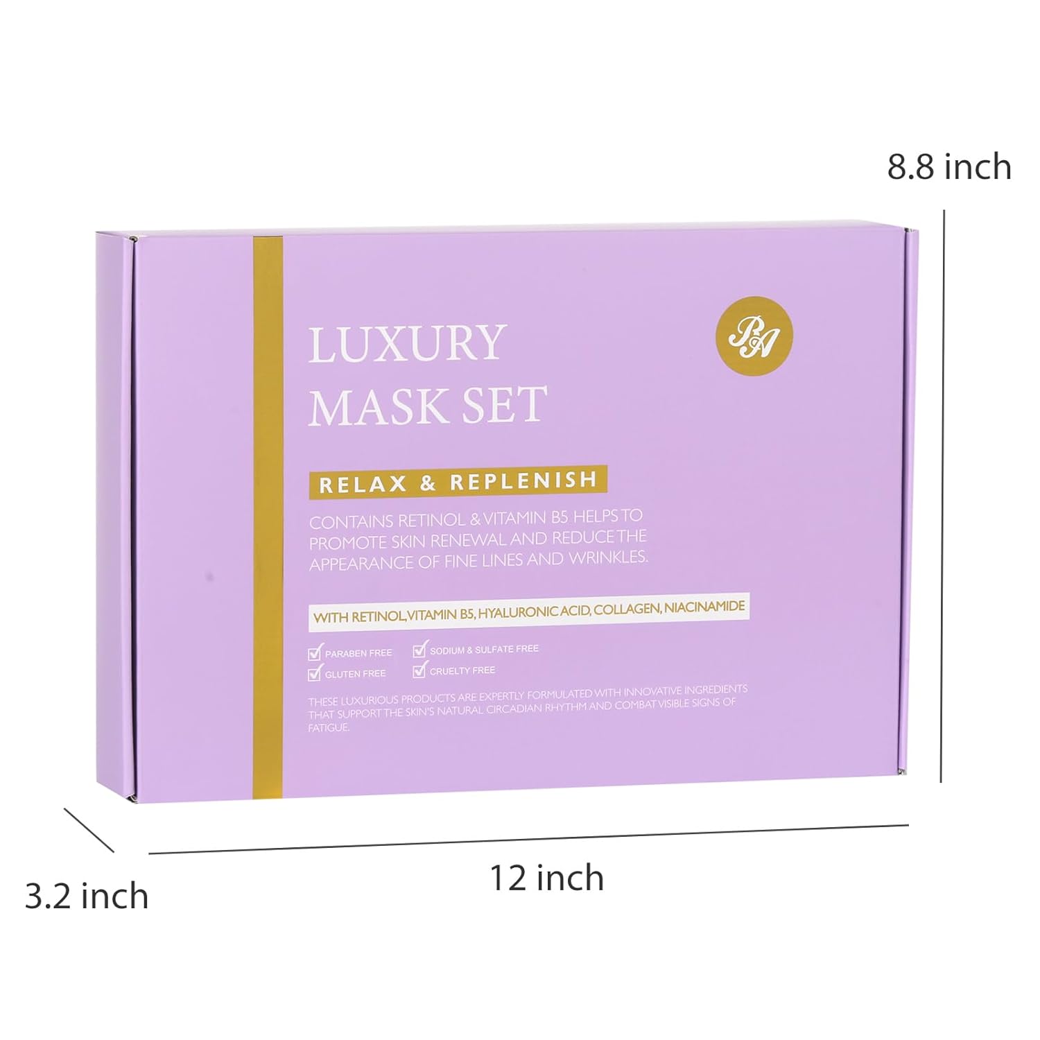 55 Pcs Valentines Day Gifts for Women, Lavender Face Sheet Mask Pack, Hydration Skin Care Kit, Overnight Gel Mask, Clay Mask, Hyaluronic Acid Face Serum, Christmas, Birthday, Mother Day