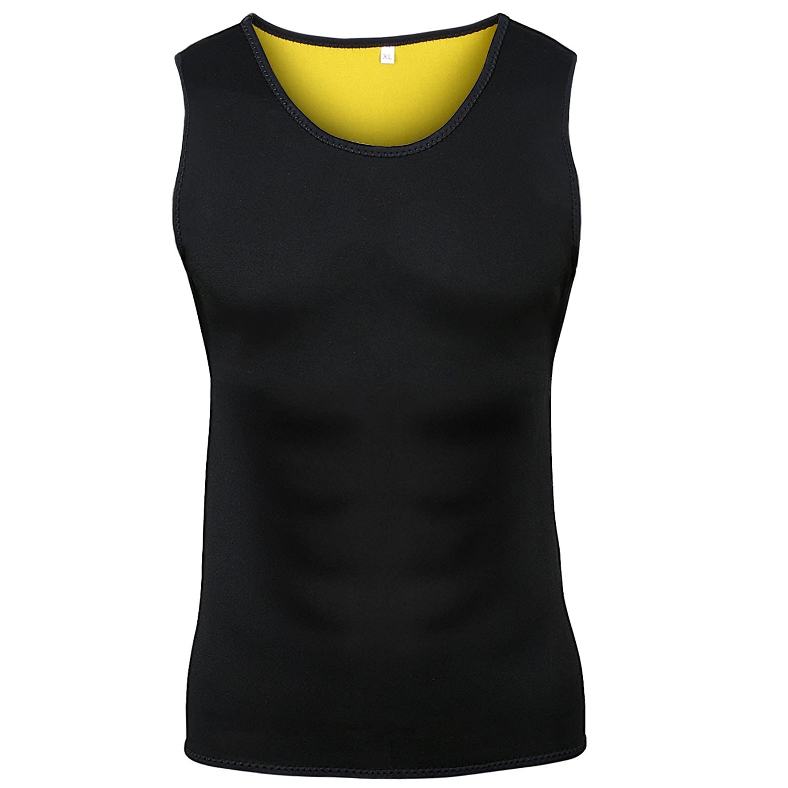 Sauna Schwitzweste Korsett Taillentrainer Body Top Wear Schlankheitsshirt Trainingsanzug Sauna Tank Top Schlankheitsshirt Body Shaper Fatburner Workout Fitness Saunaanzug(L)