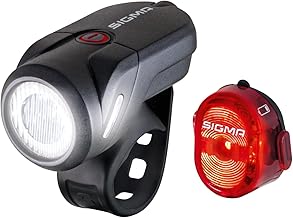 SIGMA SPORT - LED bicycle light set Aura 35 and NUGGET II | StVZO approved, battery-operated front light and rear light