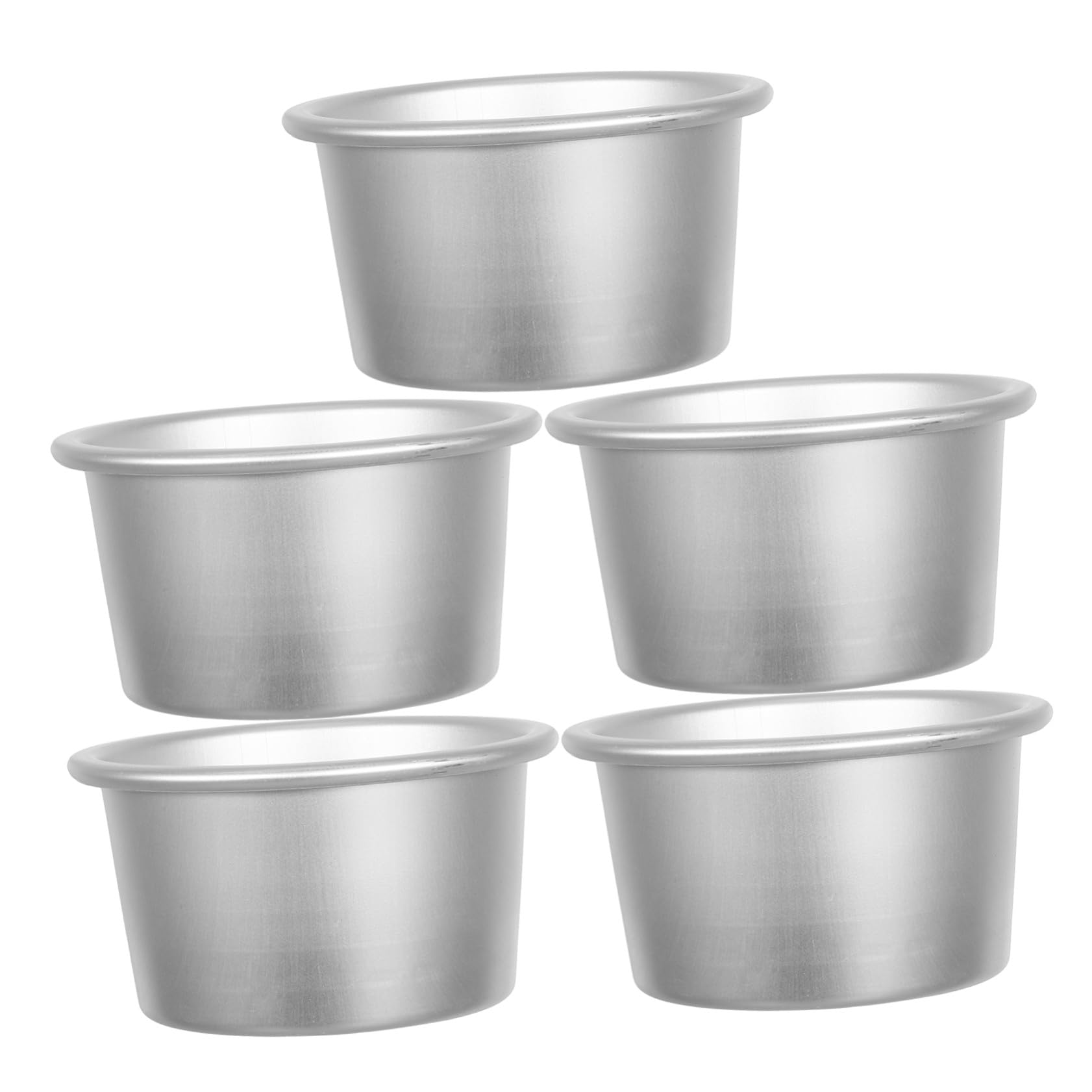 PRETYZOOM 25 Piezas Molde de pastel de aluminio sartén antiadherente bandeja para hornear pan molde para pasteles de aluminio Plata