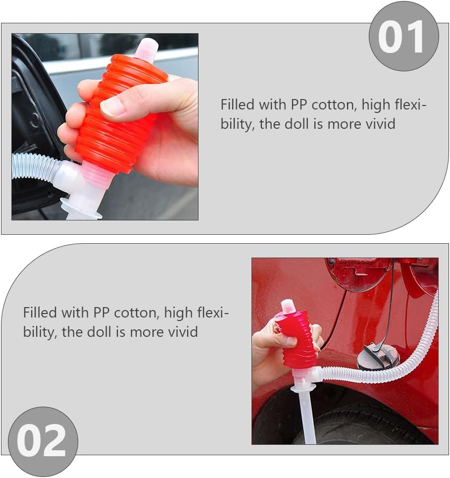 TENDYCOCO Manual Oil Siphon Pump Portable Hand Transfer Pump for Water and Oil Extraction Leak-Proof Lightweight 22.24X1.77X1.77In 4-Pack