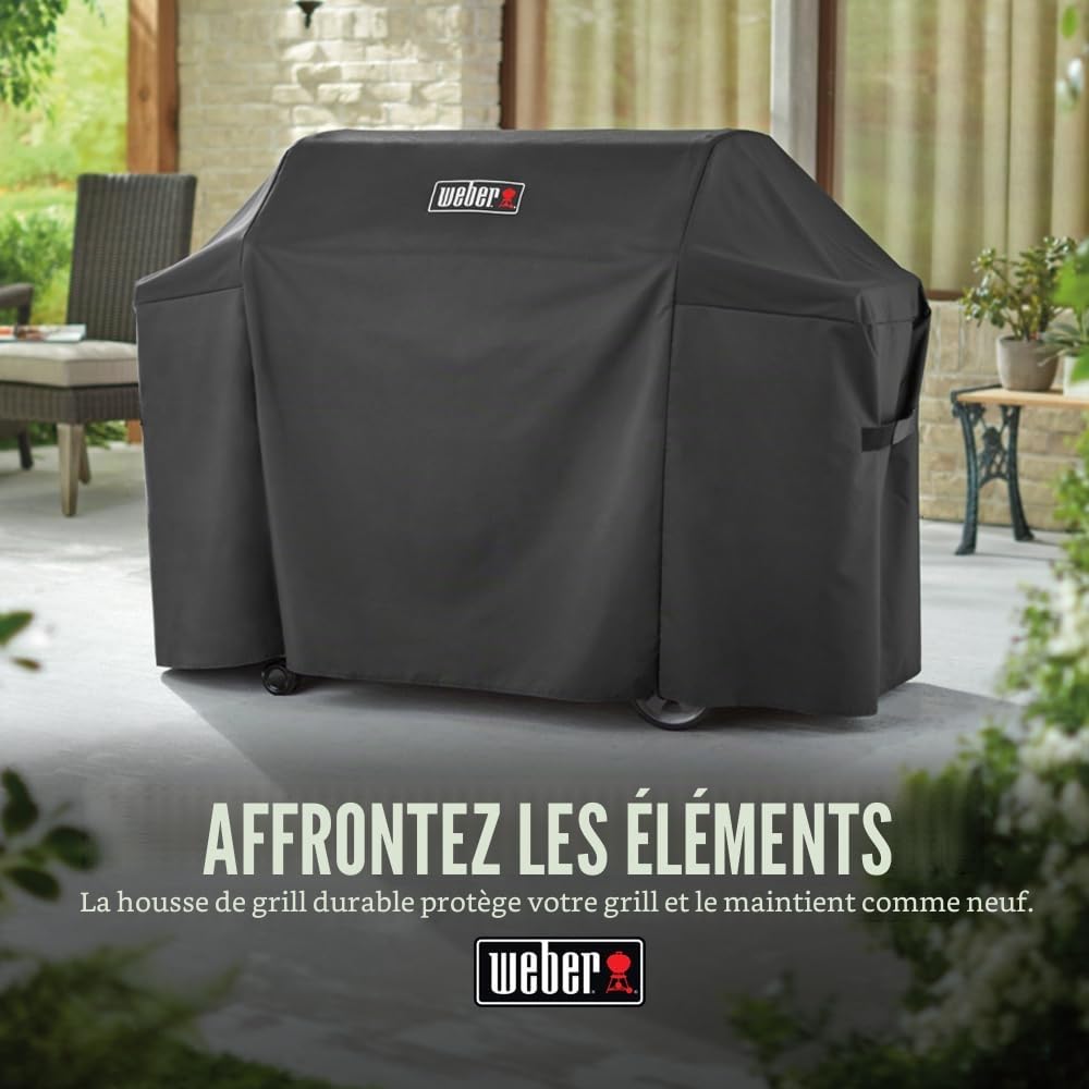 Weber Genesis II 400 Series Housse de Barbecue de qualité supérieure, Robuste et imperméable, s'adapte aux largeurs de Gril jusqu'à 165 cm
