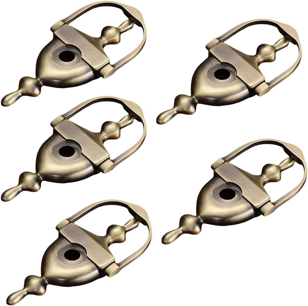 SagaSave 5 Pcs Zinc Alloy Door Knocker with Viewer Antique European Style Comfortable Grip Suit for Wardrobe Glass Cabinet, Easy to Install