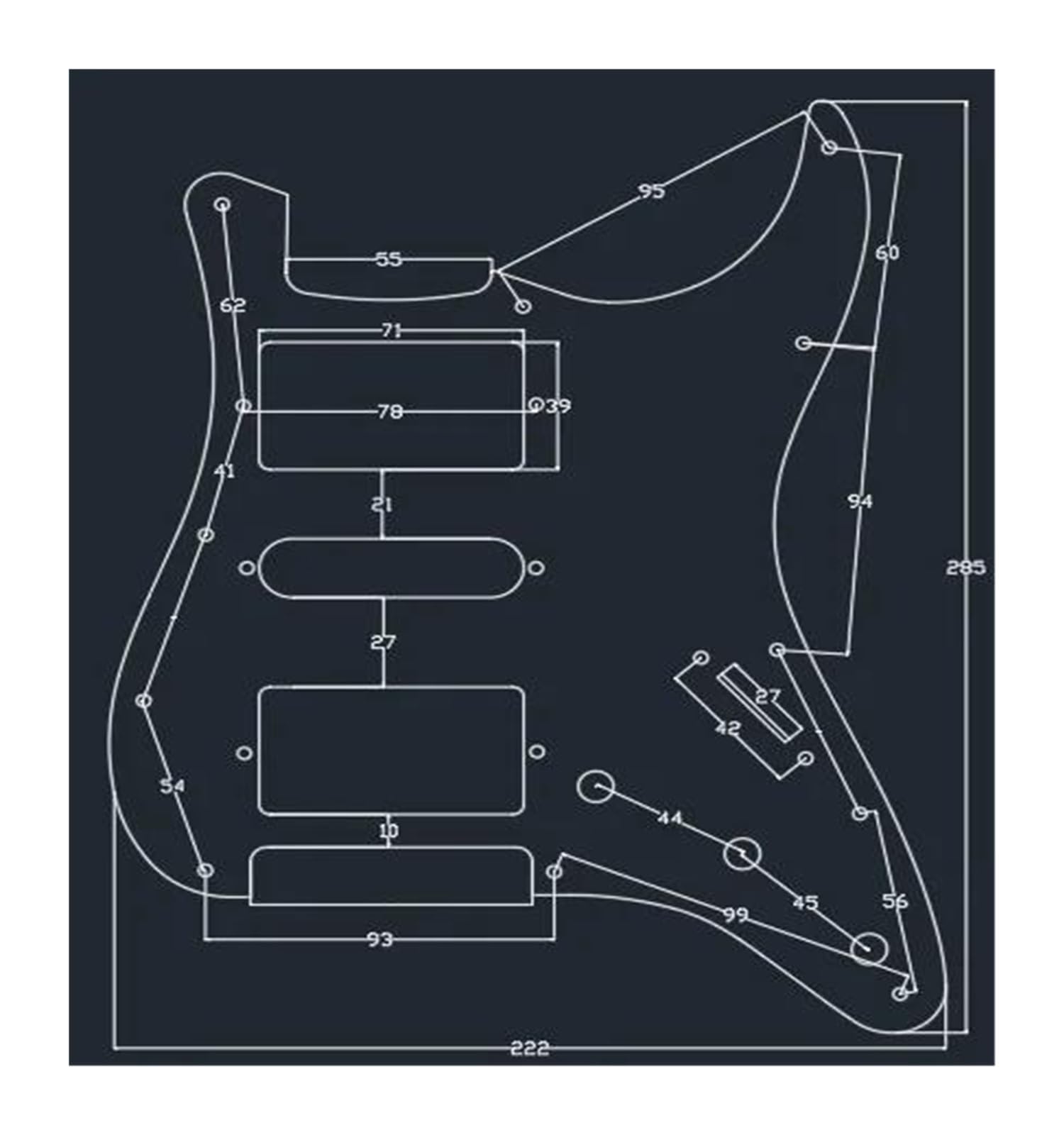 Pickguard Do Gitary Elektrycznej Osłona Kostki Do Gitary Elektrycznej Z Włókna Węglowego(2)