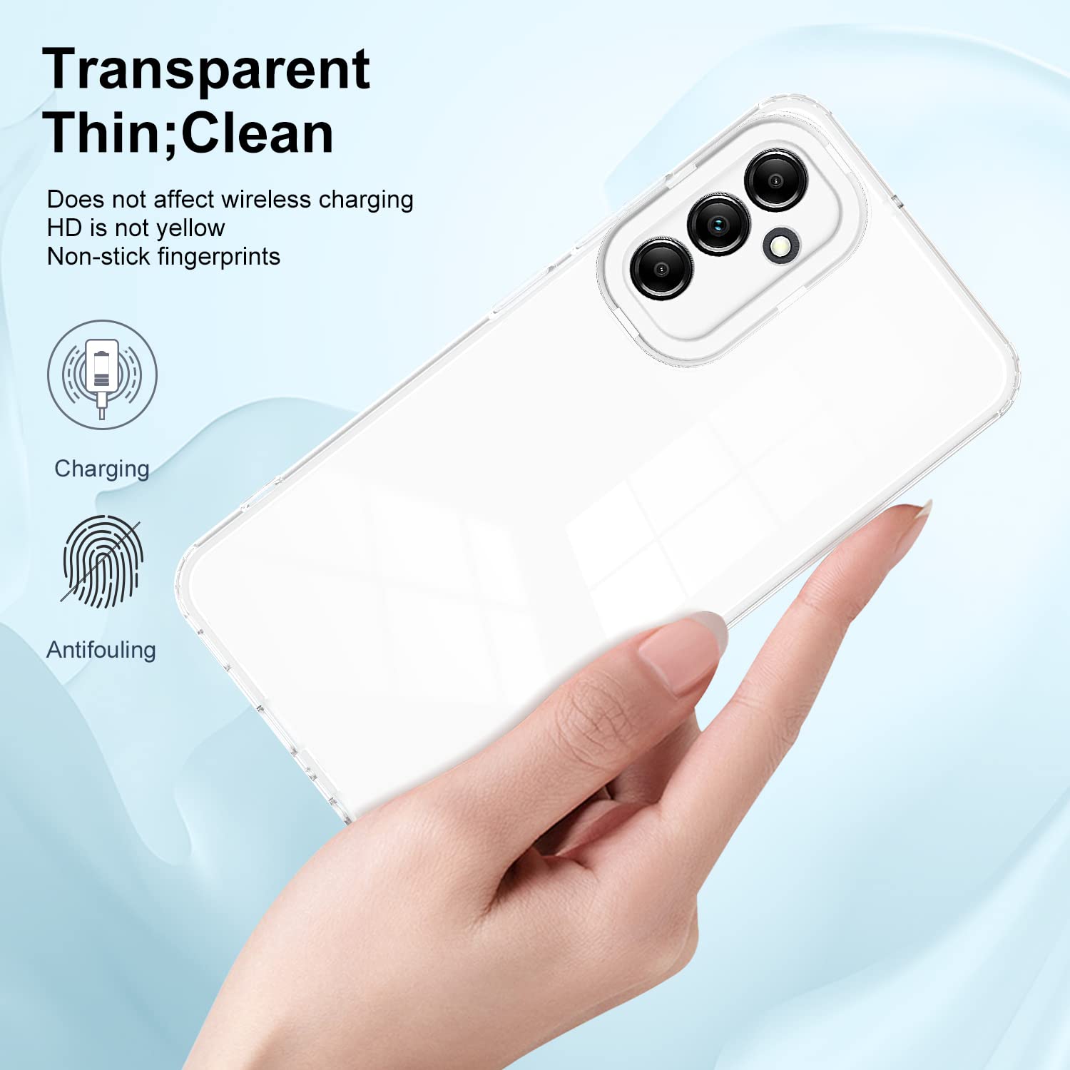 XINYEXIN Clear Cover per Xiaomi Redmi 12C Motivo Fiori Floral Custodia