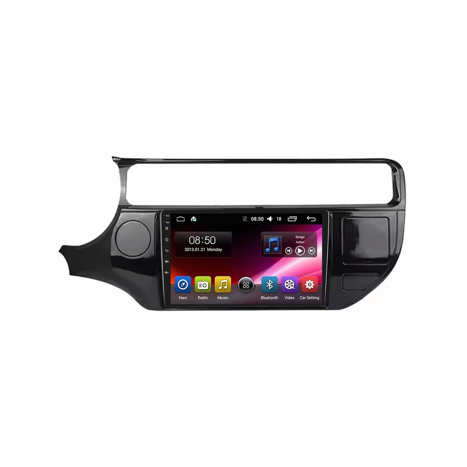 Radio Macchina Touch Screen per Kia Rio 2013-2015 Wireless Carplay Android Auto Stereo Auto Bluetooth Ips con Pantalla Táctil con Gps, 8 Nucleo 4G+64G